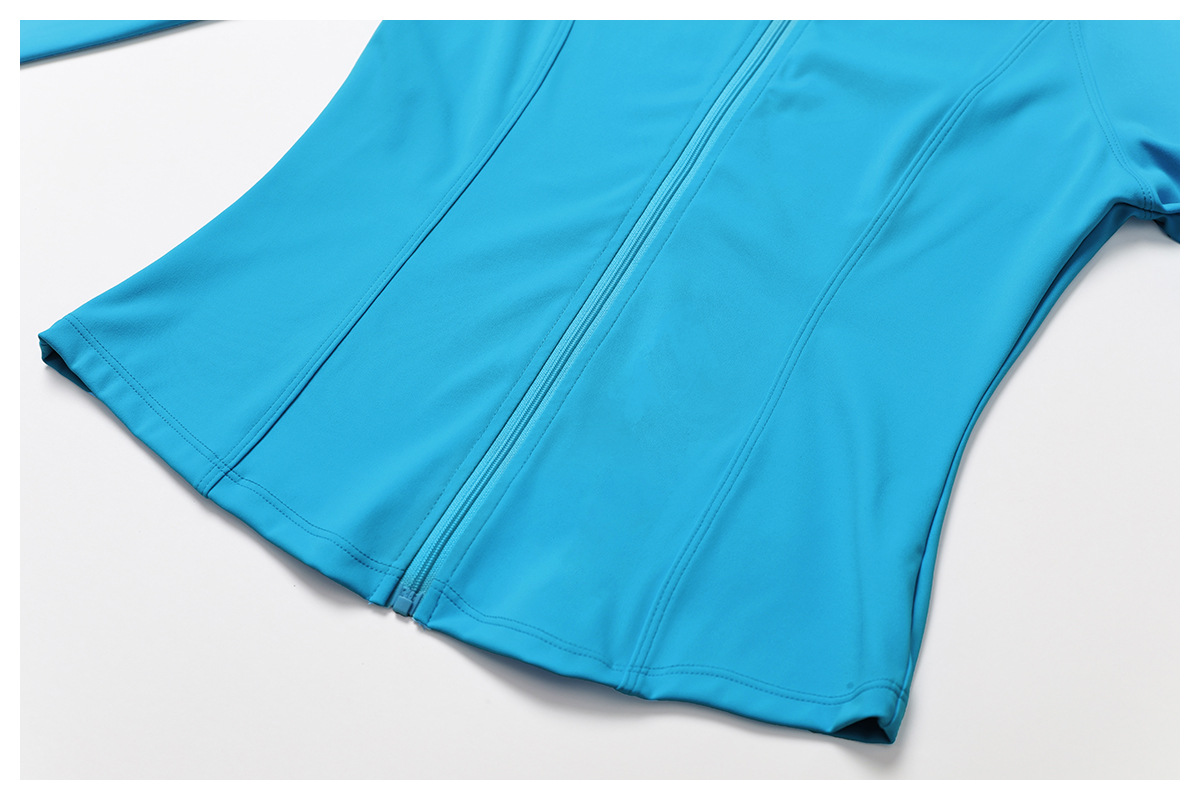 Soft Fabric Long Sleeves Stand Collar Yoga Top 9141