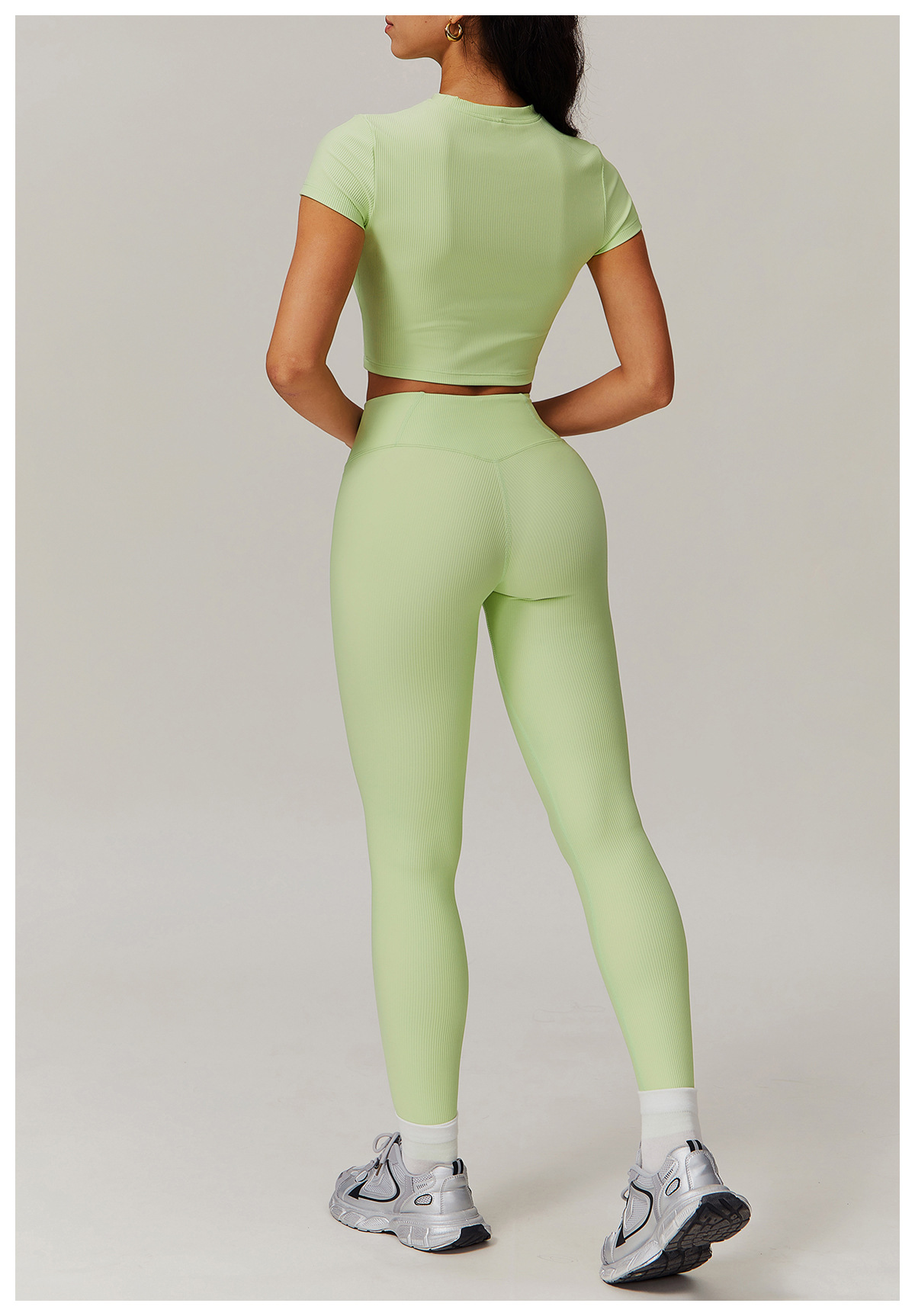 Long & Short Sleeves Ribbed Yoga Sets 3 Options 9018