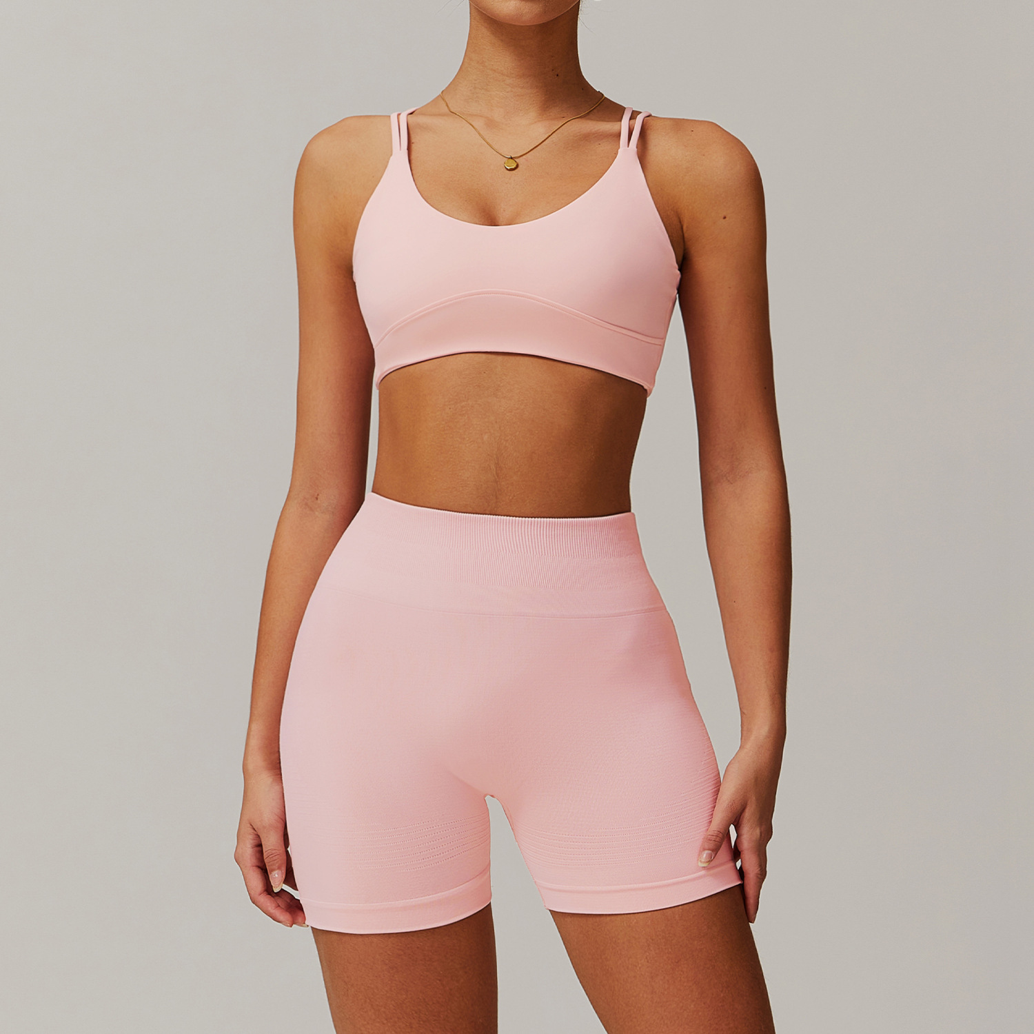 Soft Fabric And Seamless Scrunch Yoga Sets 4001
