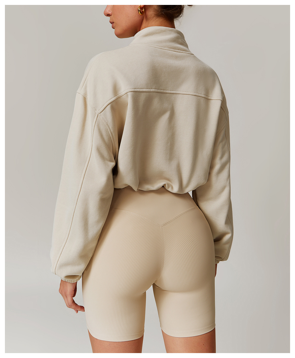 Zip Down Stand Collar Yoga Jacket 8755