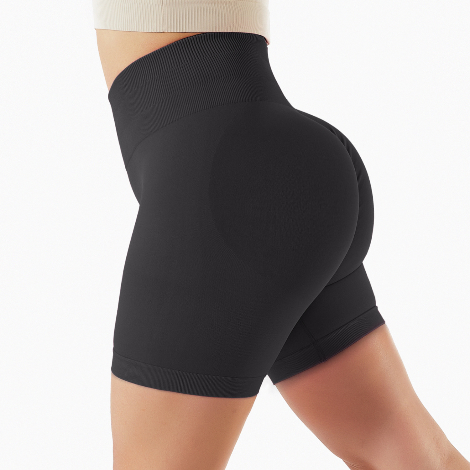 Seamless Butt-Contour Yoga Shorts 6363