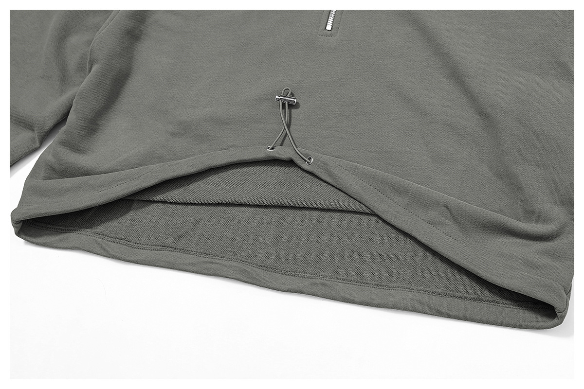 Stand Collar Zip Down Sweatshirt 8936