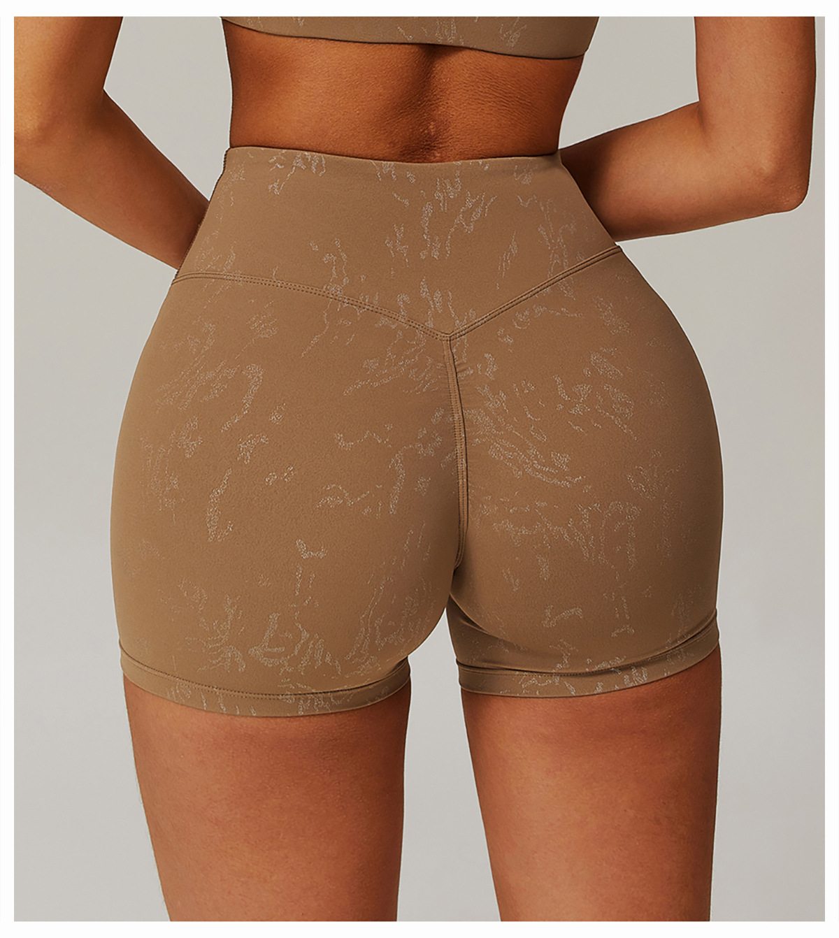 Hot Stamping Soft Fabric Yoga Shorts 9140
