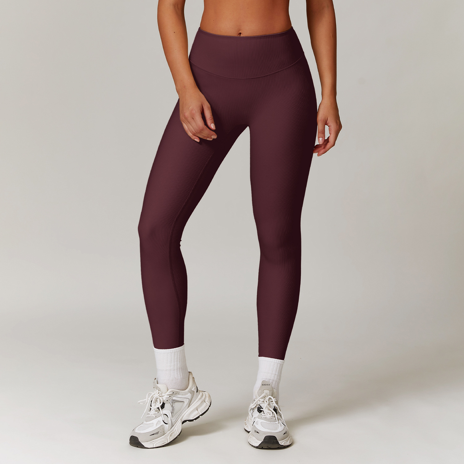 Curve Wasit Ribbed Yoga Leggings 8883