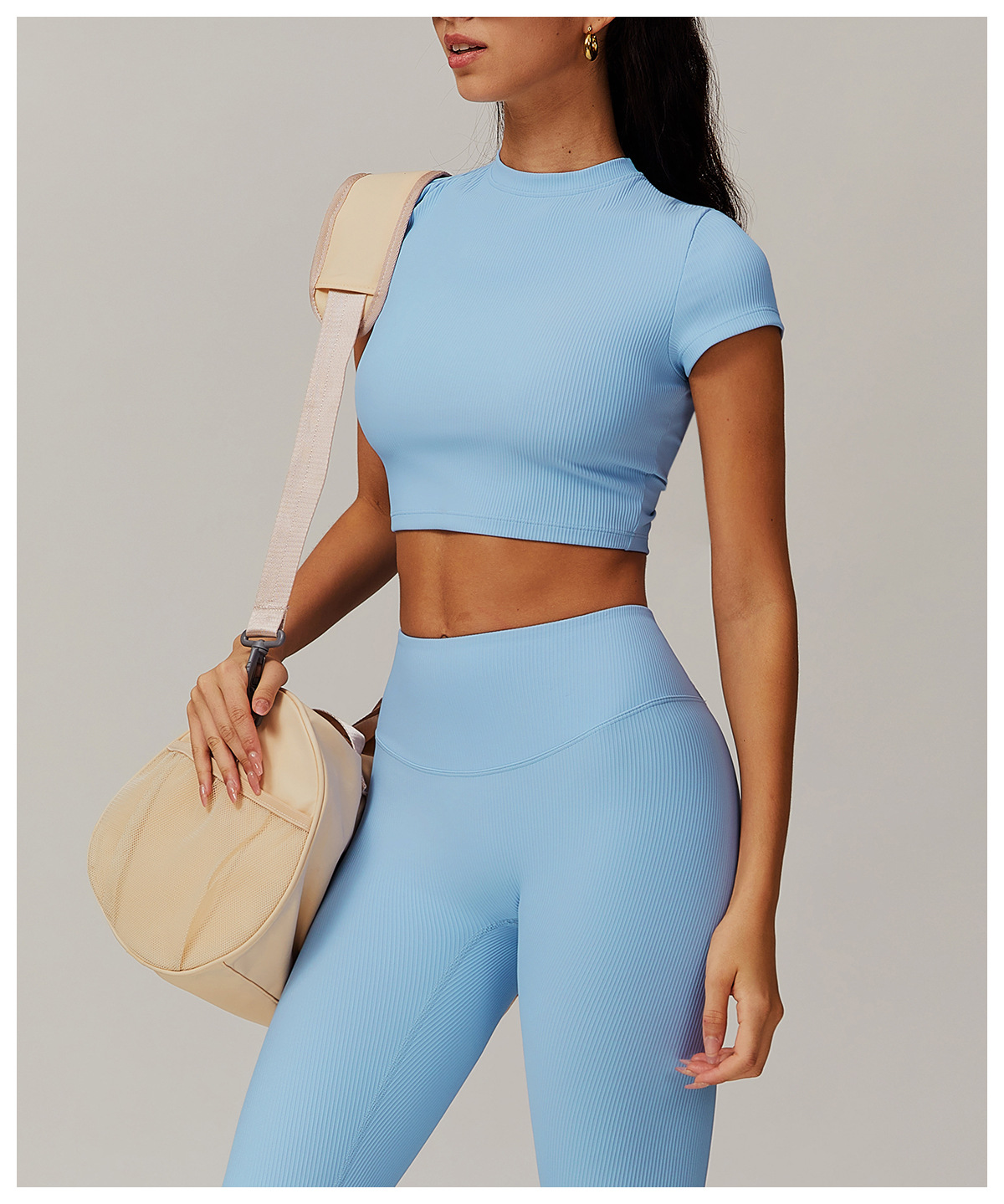 Ribbed Crop Yoga Top 9018