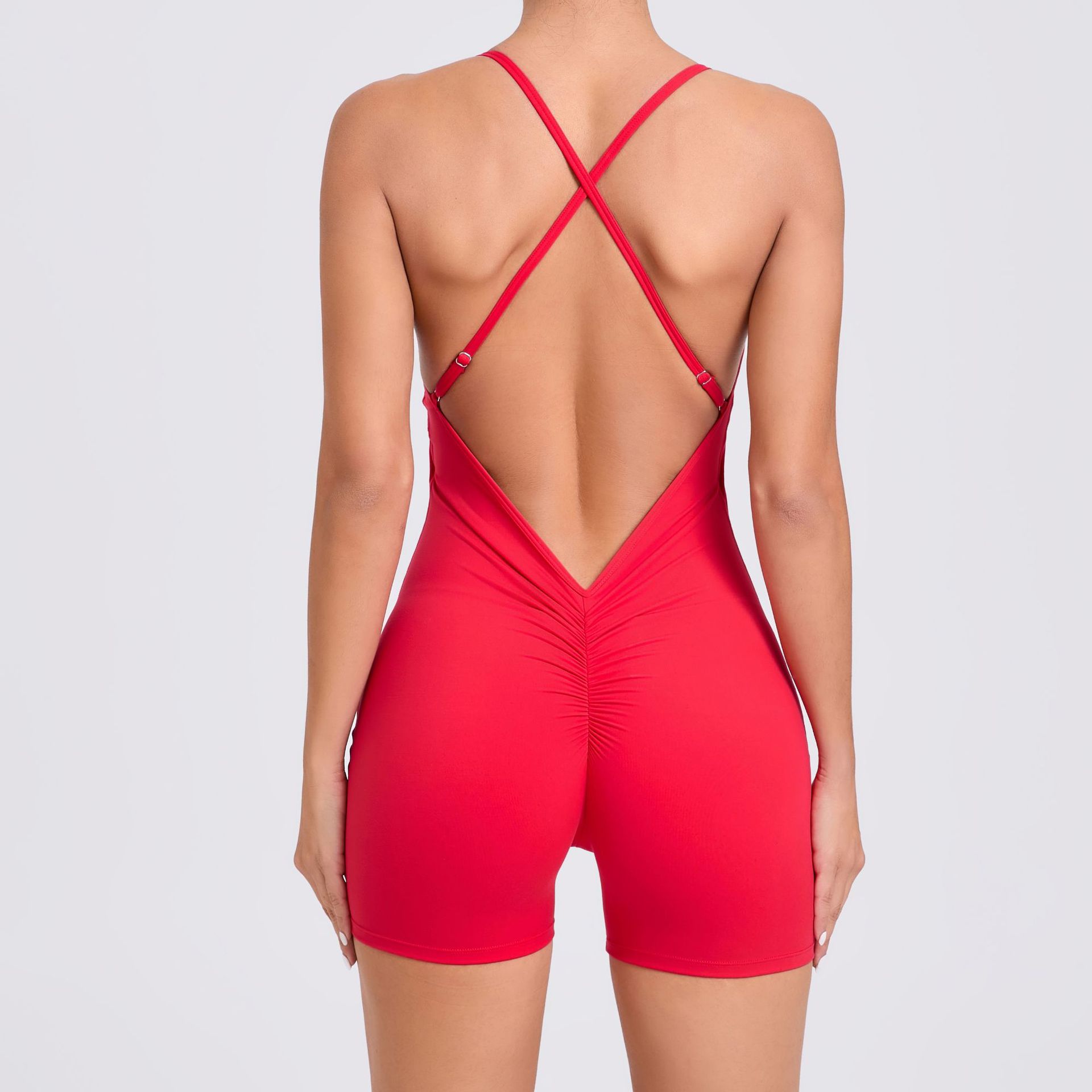 Quick-drying  One-piece  Backless Yoga Jumpsuit  QS43014