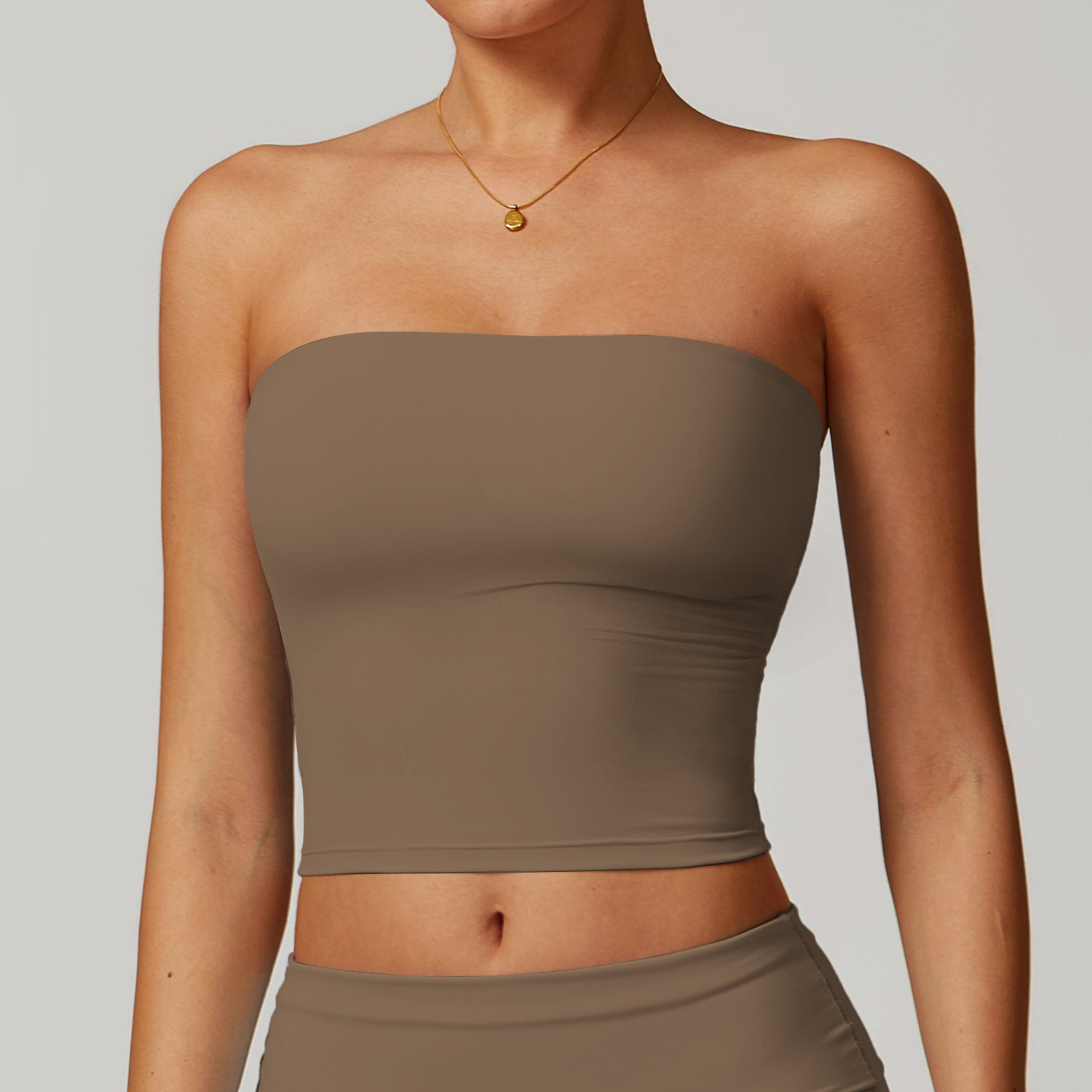 Soft Fabric Strapless Yoga Bra 8793