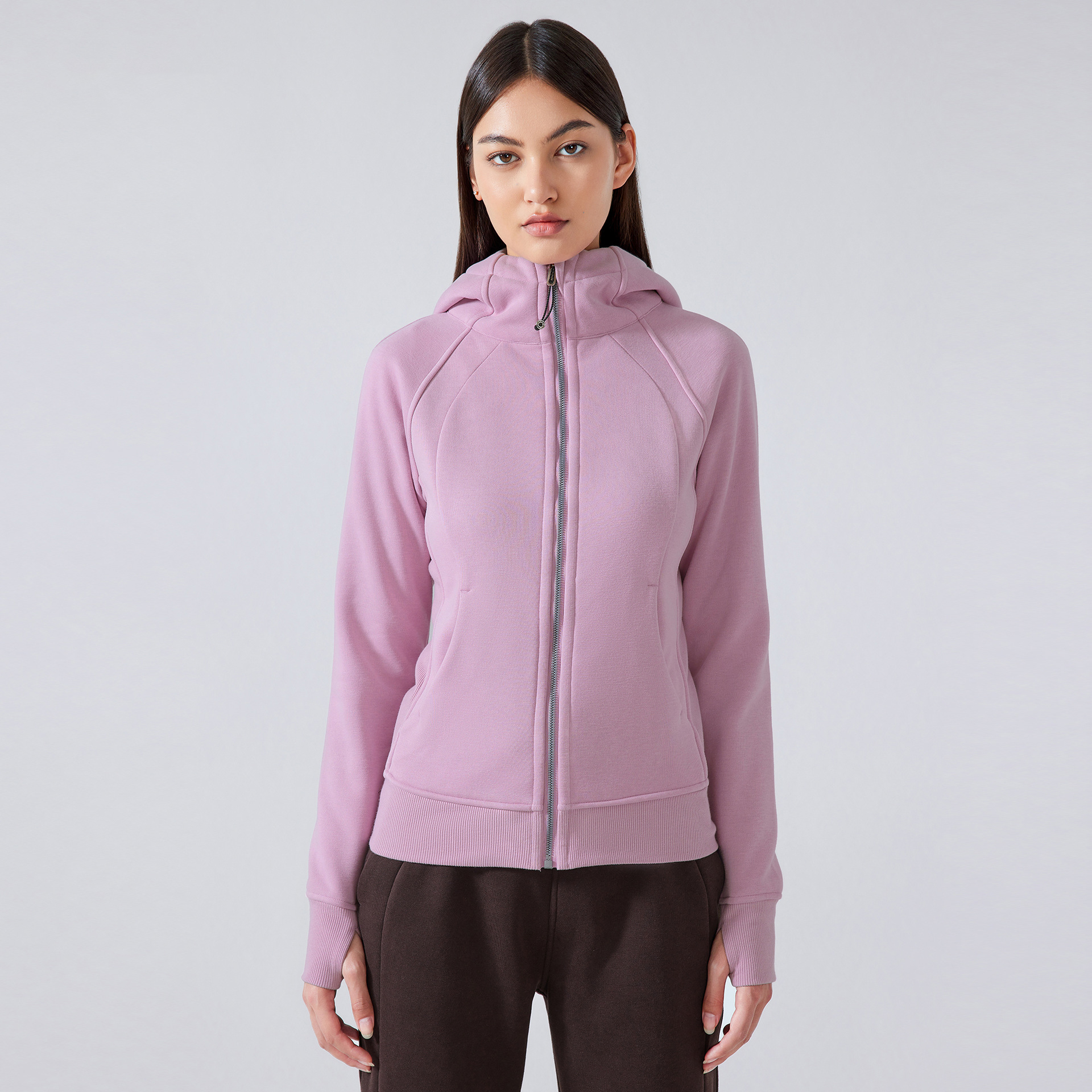 Thickened Warm Hooded Yoga Sports Coats DJ028
