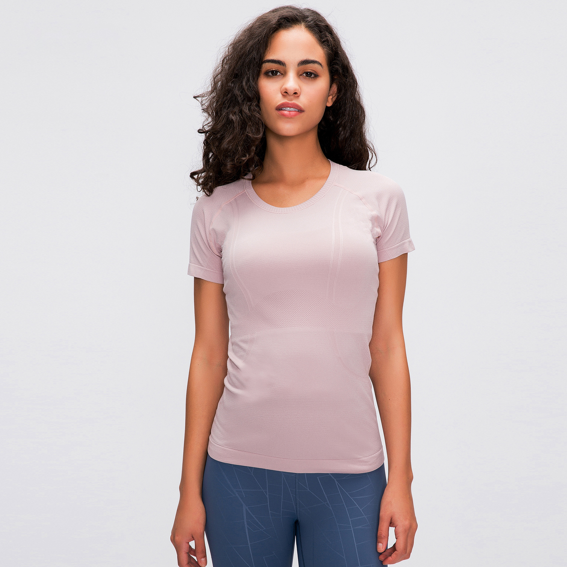 Breathable Quick Dry Solid Color Yoga T-shirts S2067