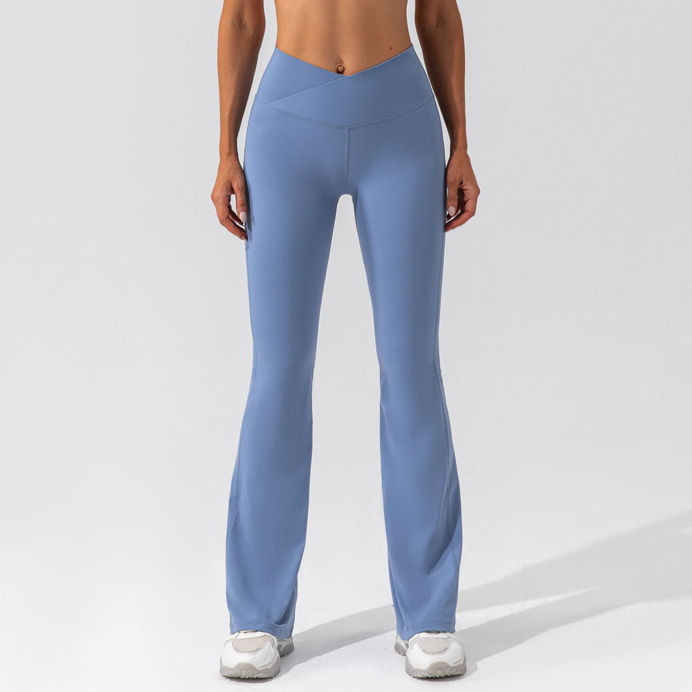 Nude V-waist Hip Lift Soft Material Yoga Leggings KW231