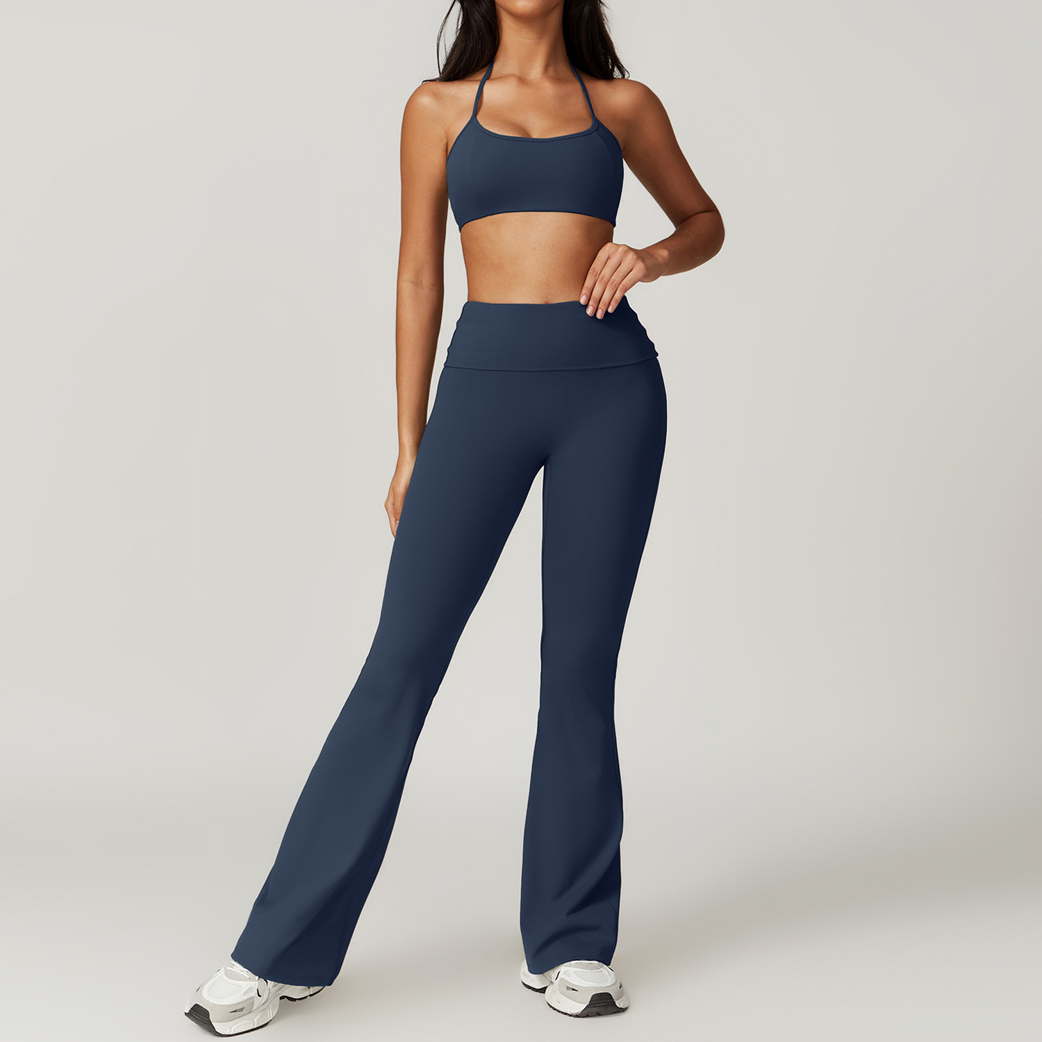 Soft Fabirc Thin Strap Halter Yoga Sets 4 Options 8791
