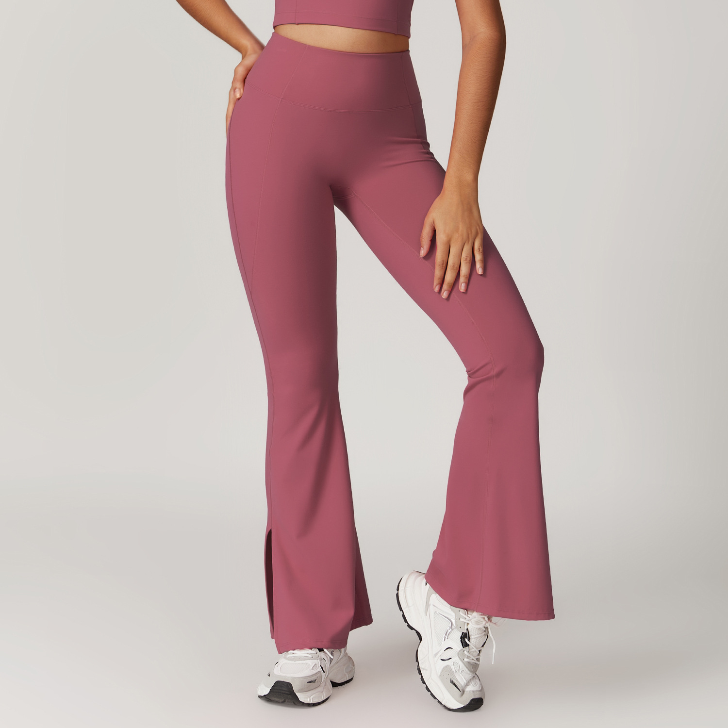 Soft Fabric Scrunch Tummy Control Flare Yoga Leggings 8796
