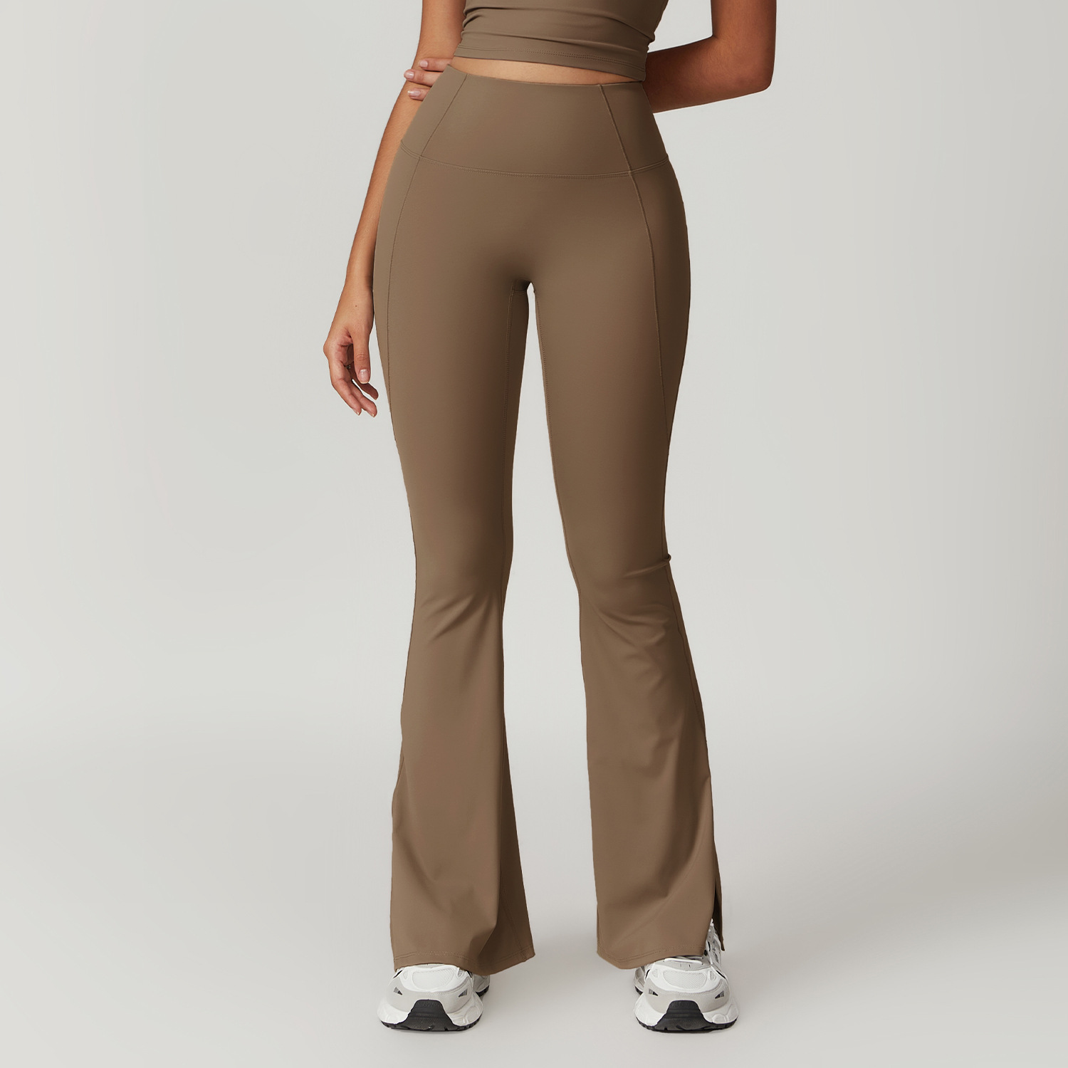Soft Fabric Scrunch Tummy Control Flare Yoga Leggings 8796