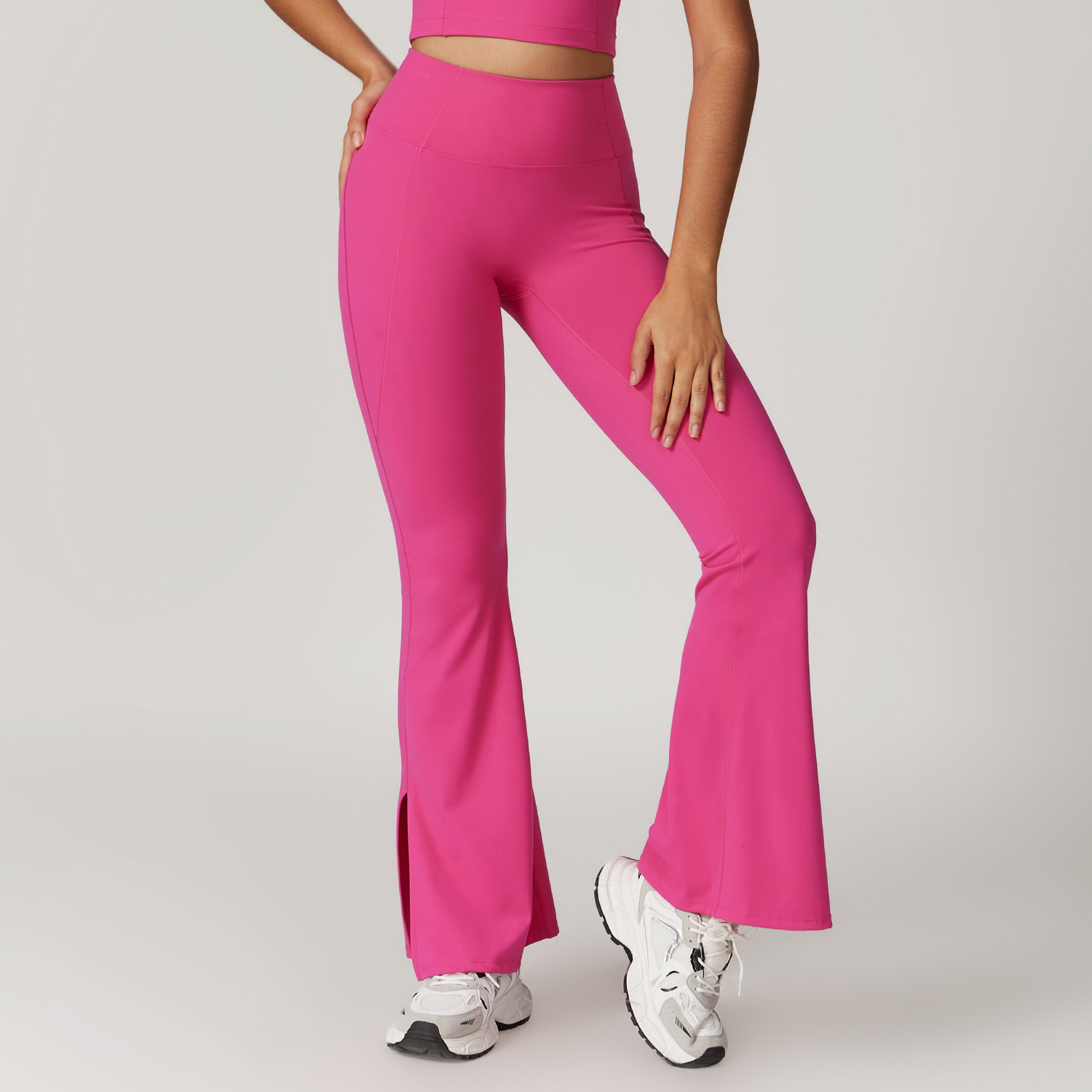 Soft Fabric Scrunch Tummy Control Flare Yoga Leggings 8796