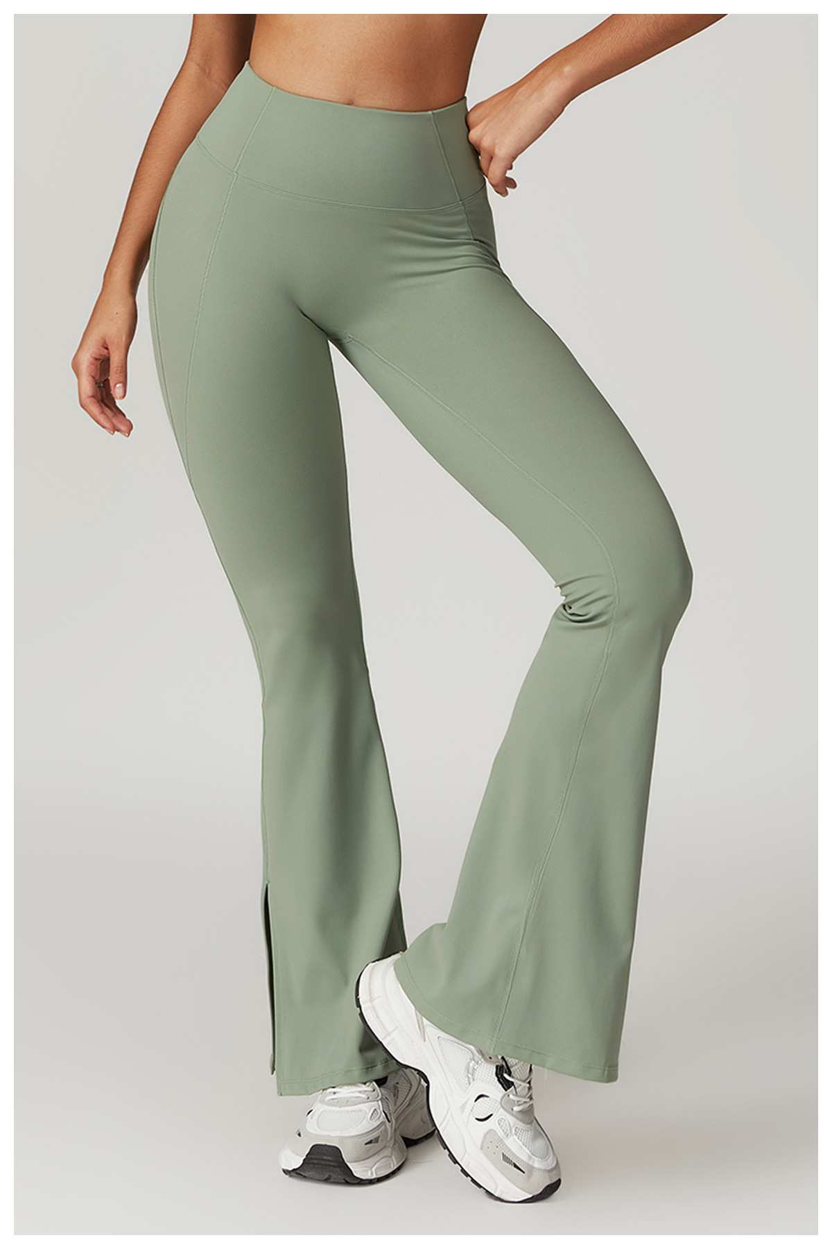 Soft Fabric Scrunch Tummy Control Flare Yoga Leggings 8796