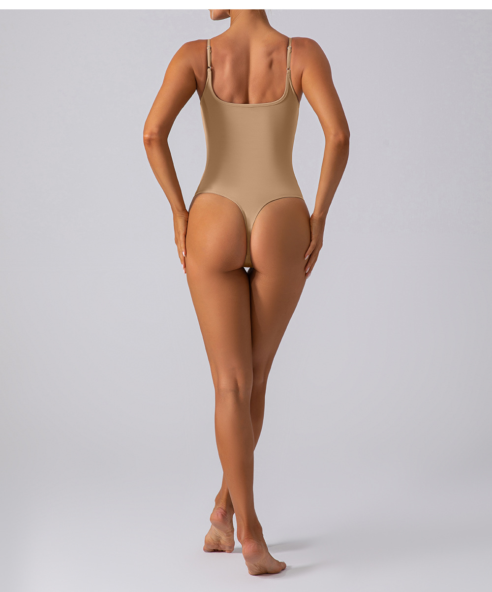 Sexy Halter Bottom Fitness One-piece Nude Yoga Jumpsuits YW988L