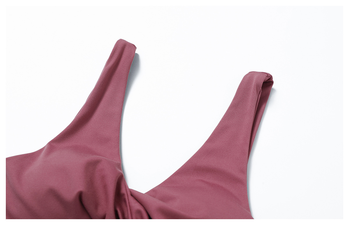 Soft Fabric Twist Front Backless Yoga Bra 8796