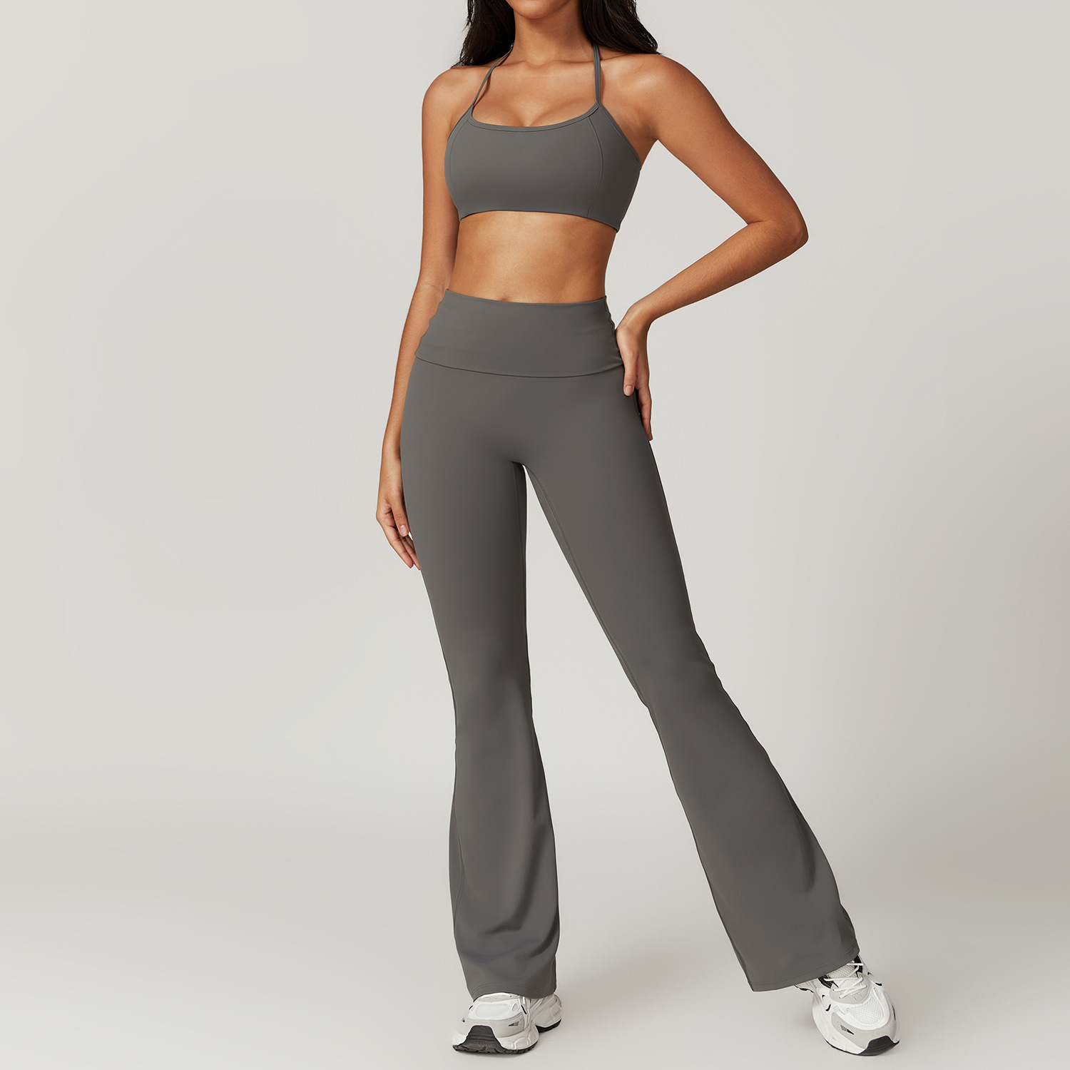 Soft Fabirc Thin Strap Halter Yoga Sets 4 Options 8791