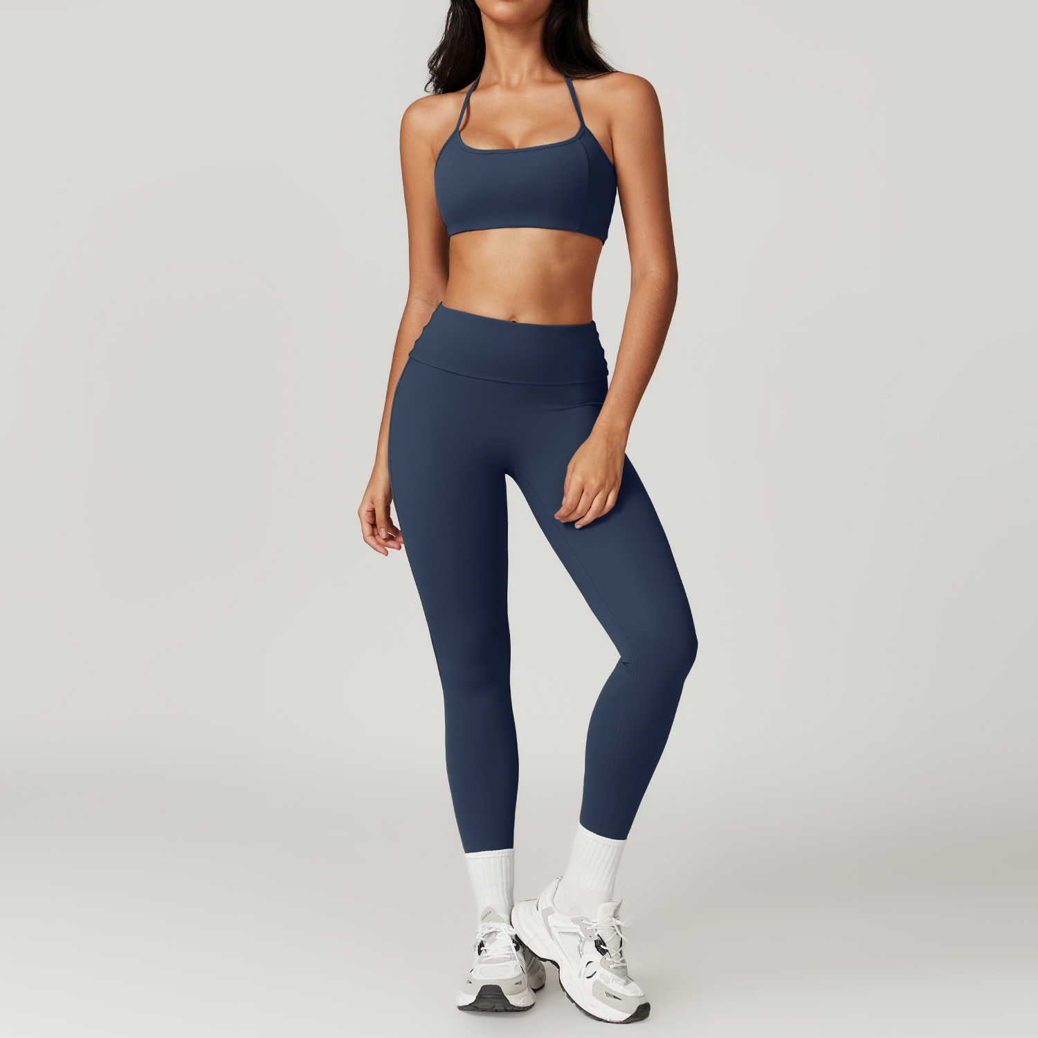 Soft Fabirc Thin Strap Halter Yoga Sets 4 Options 8791