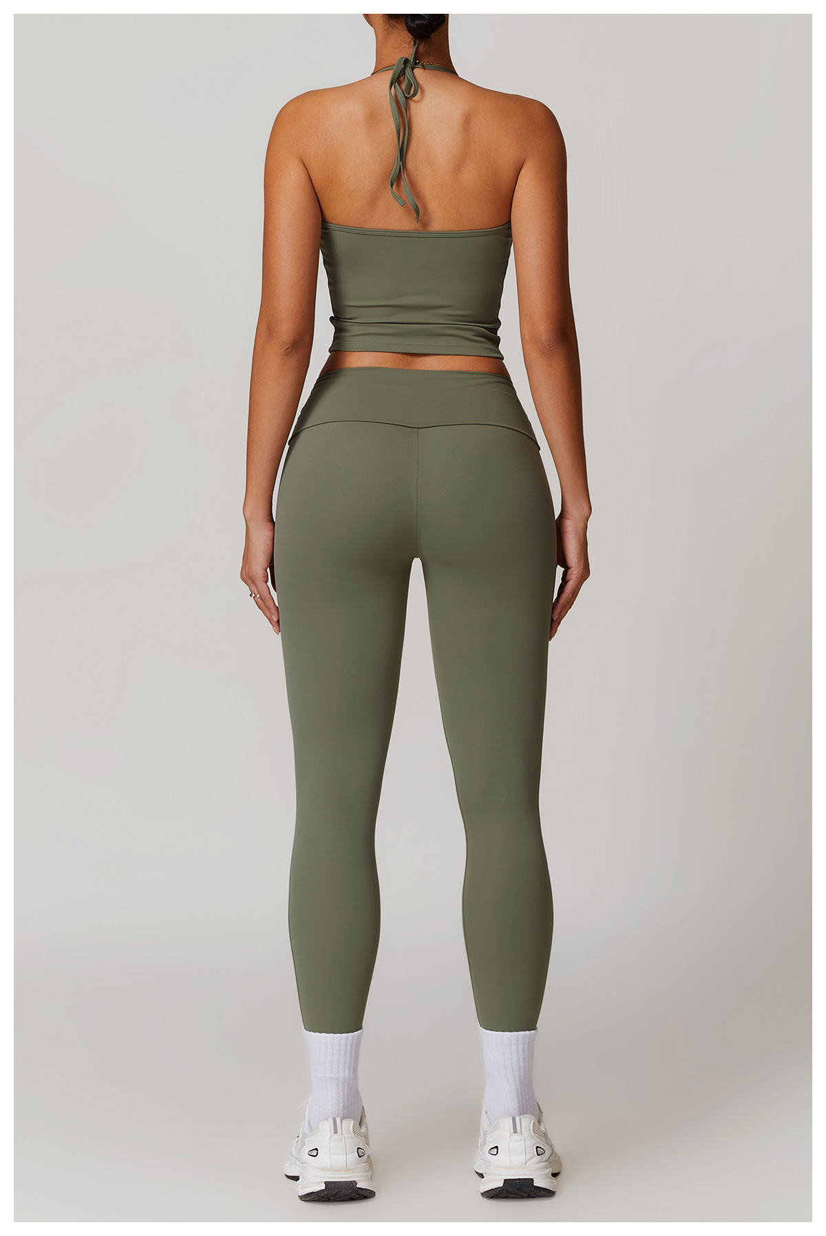 Soft Fabirc Thin Strap Halter Yoga Sets 4 Options 8791