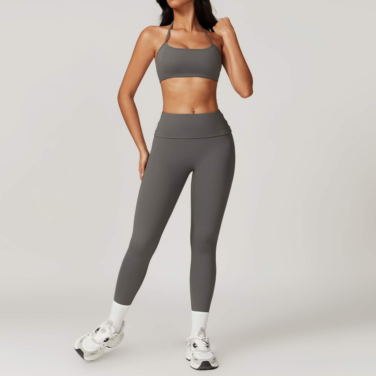 Soft Fabirc Thin Strap Halter Yoga Sets 4 Options 8791