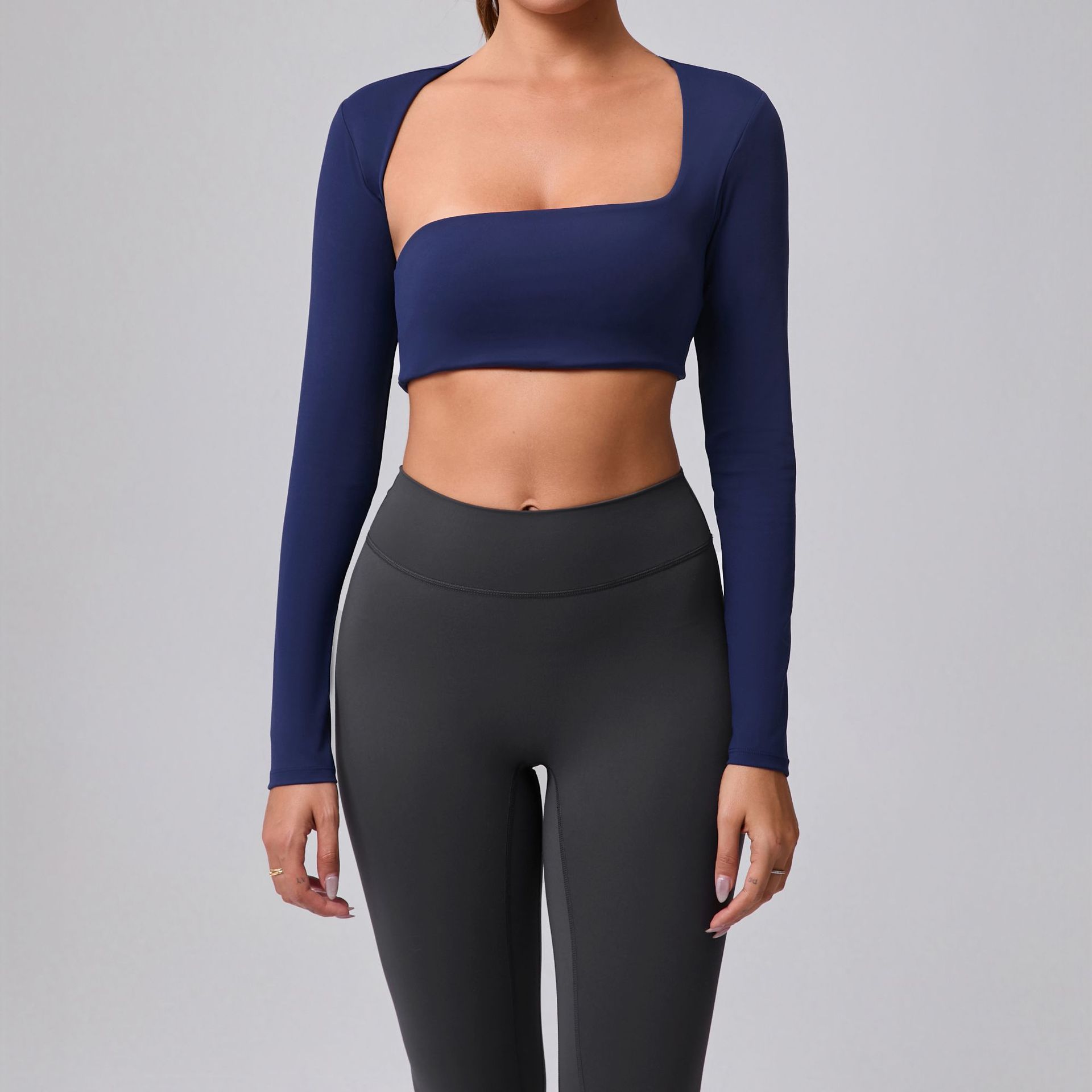 Brushed Shawl Long-sleeved Quick-drying  Outdoor Top QS93601