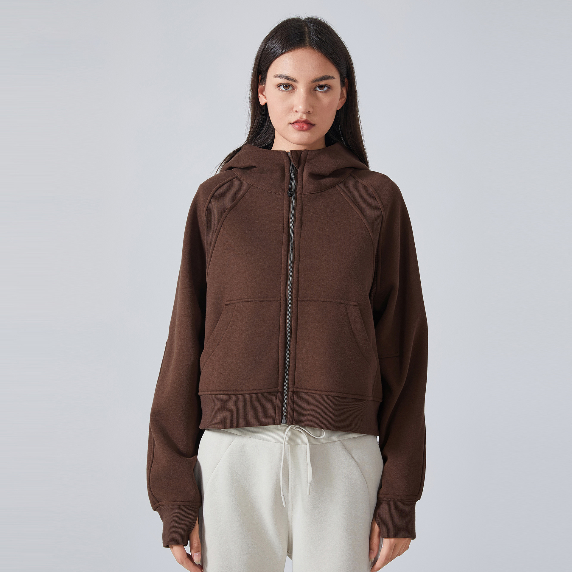 Zipper Slim Stretch Yoga Long Sleeve Coats DAW151