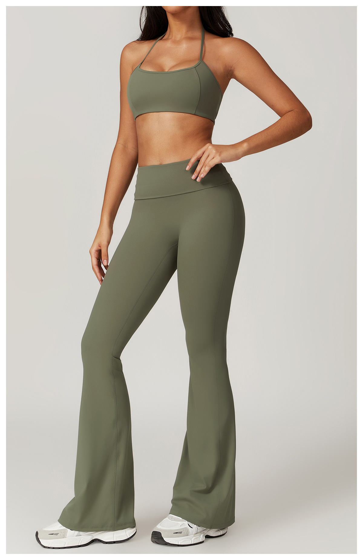 Soft Fabirc Thin Strap Halter Yoga Sets 4 Options 8791