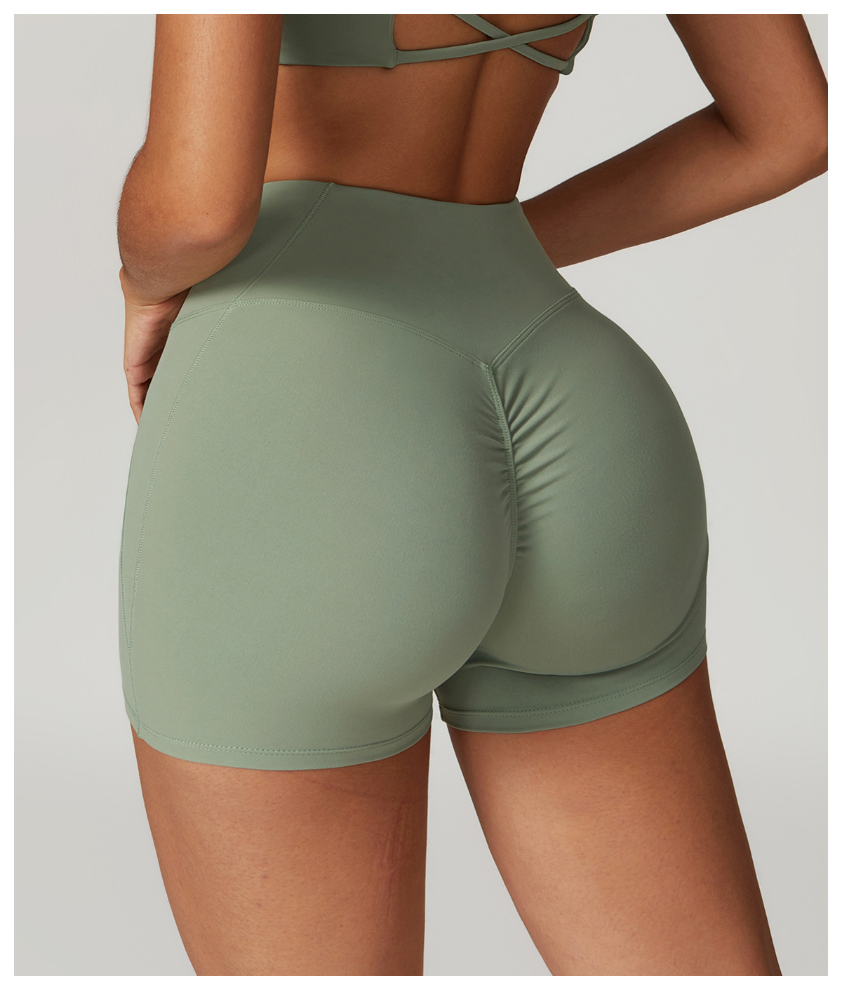 Soft Fabric Scrunch Yoga Shorts 8796