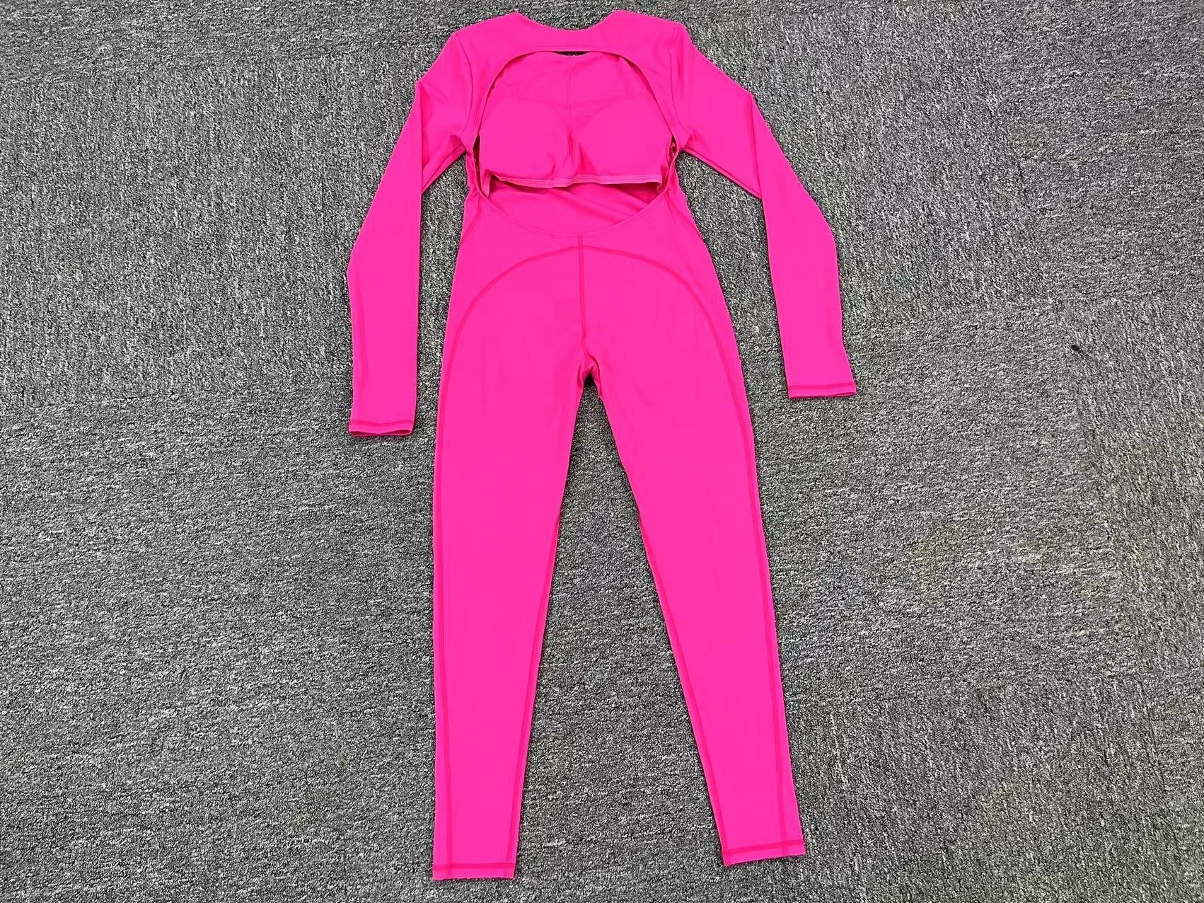 Sexy Backless Long-sleeved High-intensity Yoga Jumpsuit QS12270
