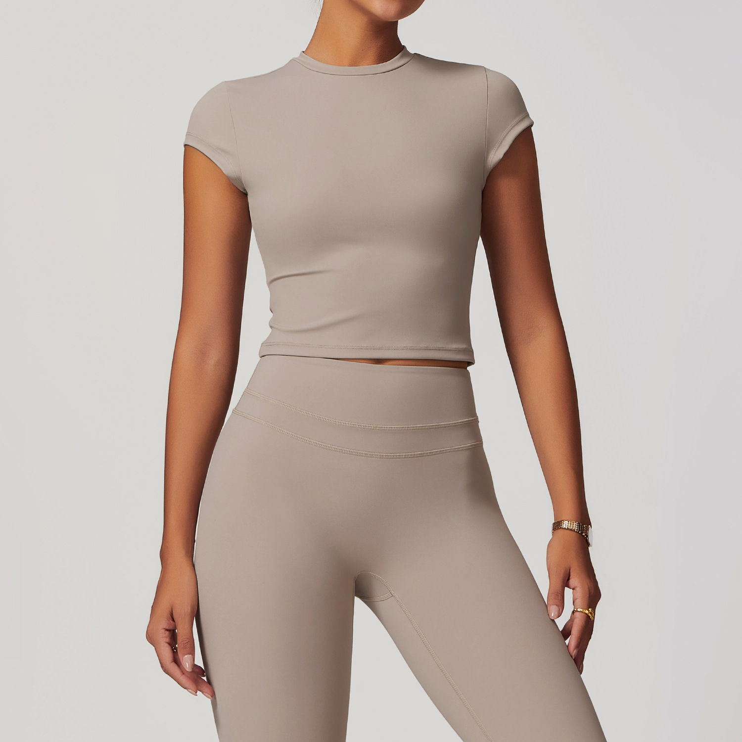 Soft Fabric Slim Crop Yoga Top Without Cups 8863