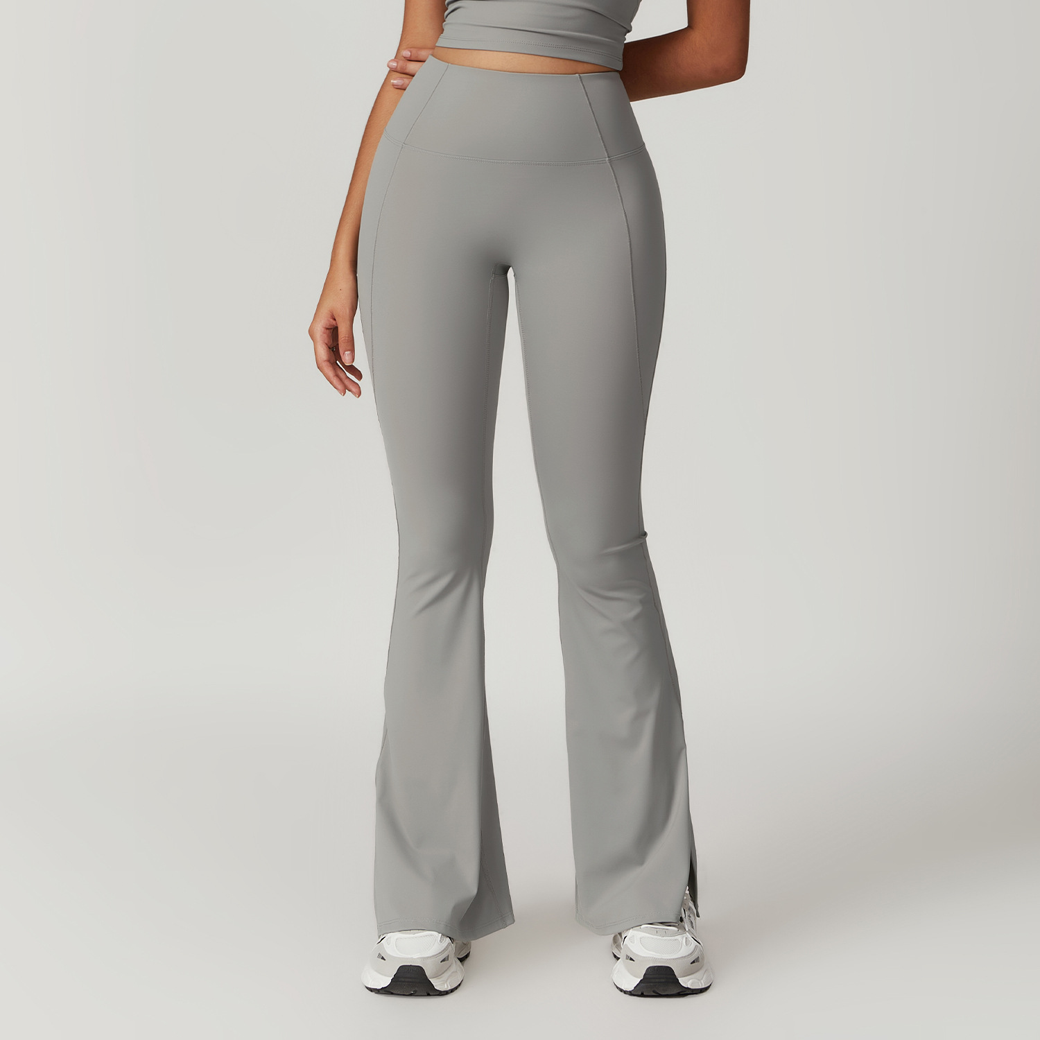 Soft Fabric Scrunch Tummy Control Flare Yoga Leggings 8796