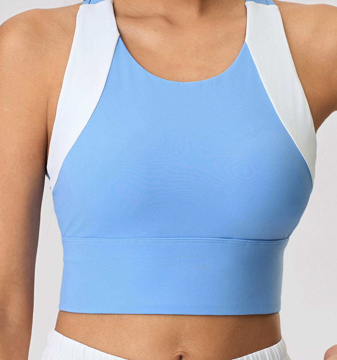 Nude U-neck Solid Color Yoga Tank Top D25067