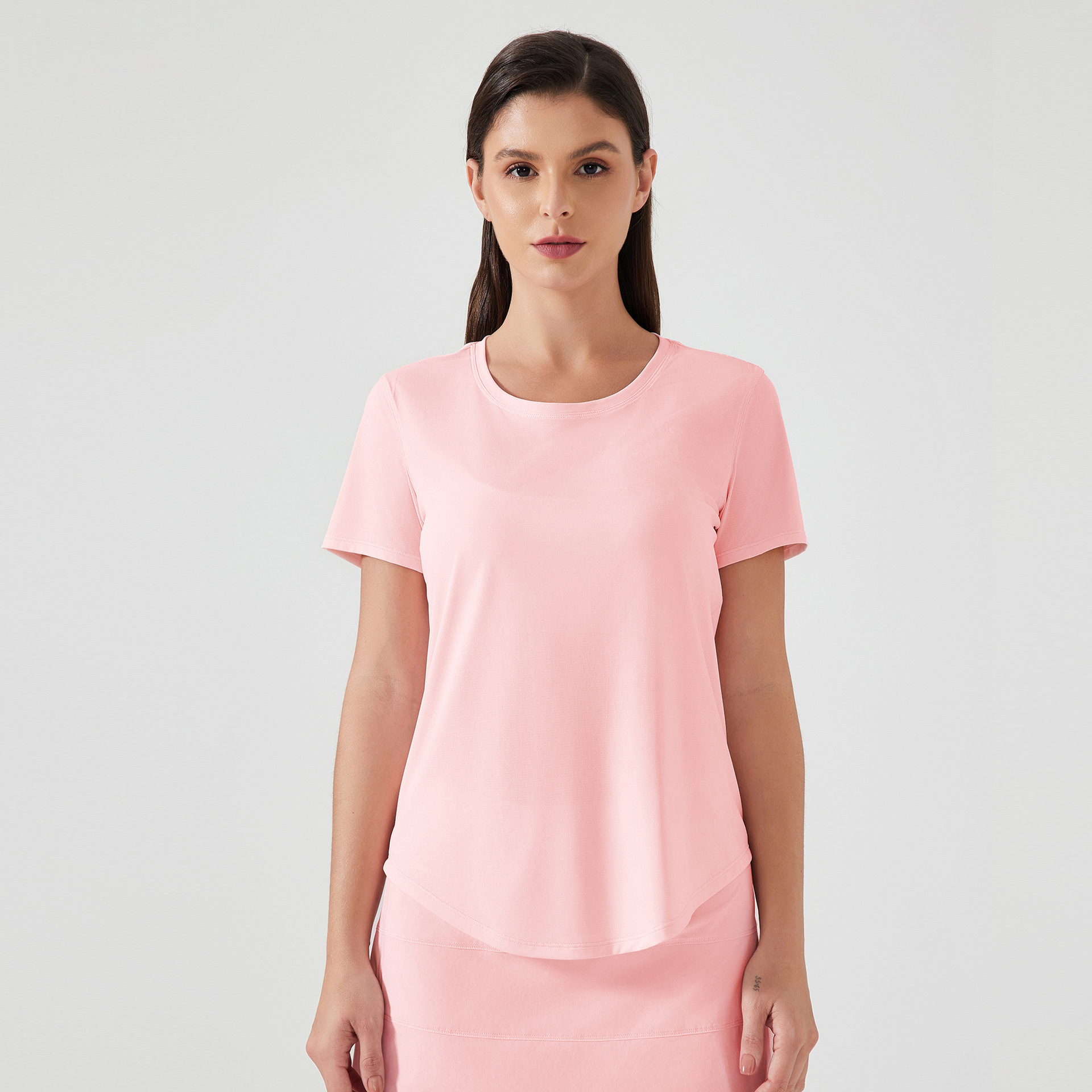 Breathable Solid Color Yoga T-shirts D25017
