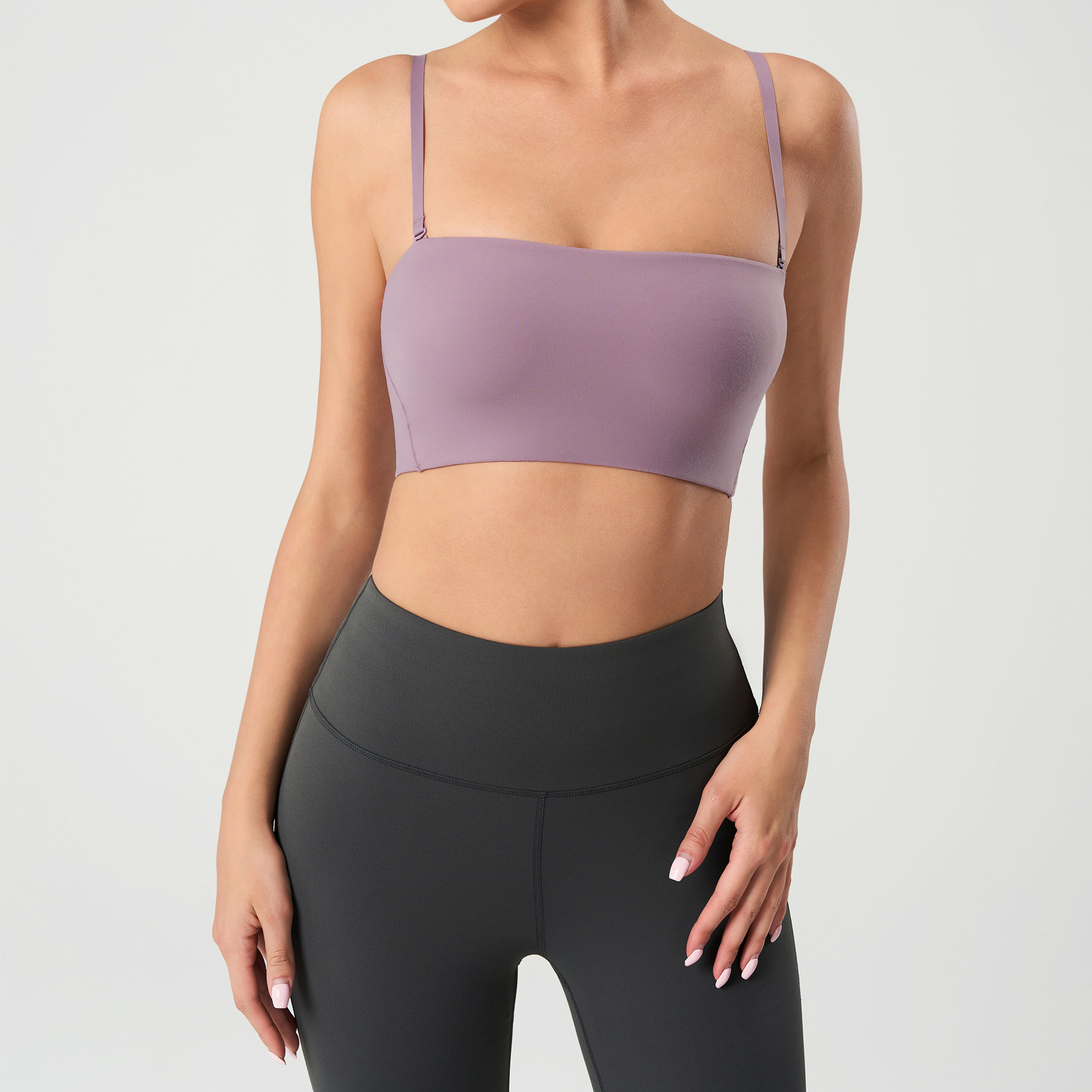 U-neckline Sexy Solid Color Sports Bras DAW138