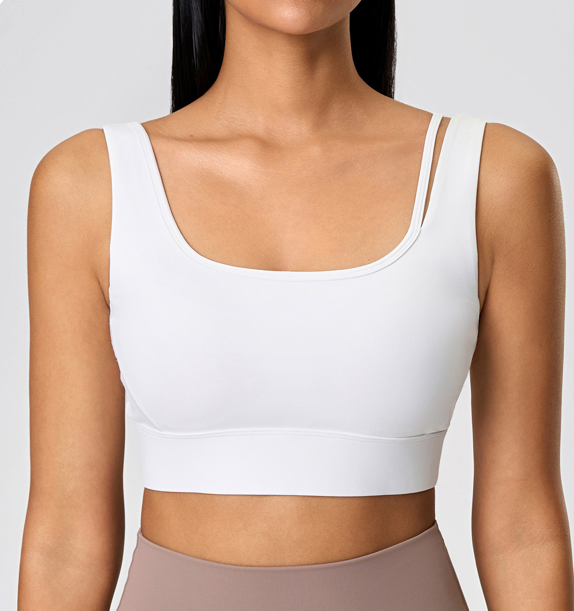 U-neckline Sexy Solid Color Sports Bras D25071