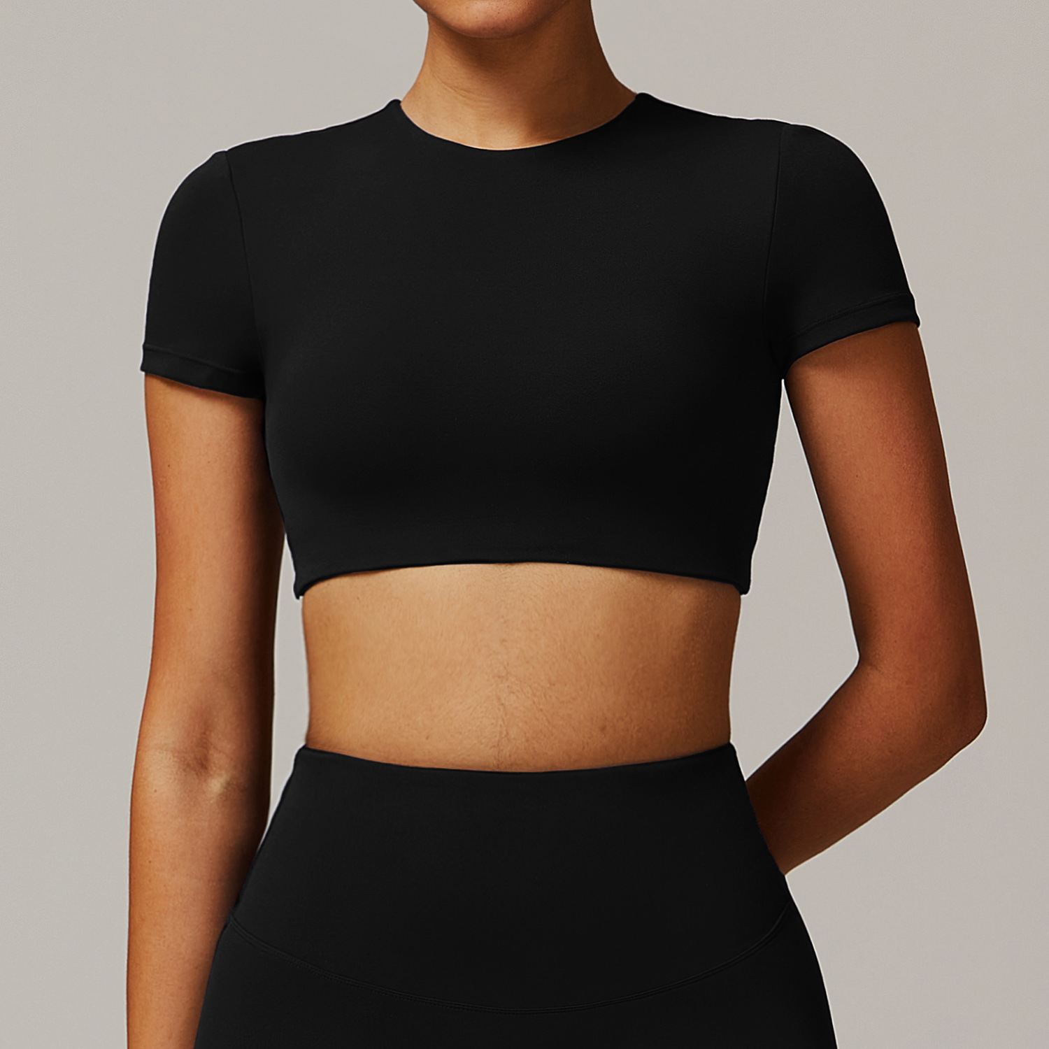 Soft Fabric Classic Yoga Crop Yoga Top 9172
