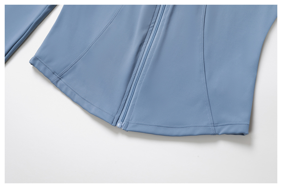 Soft Fabric Classic Long Sleeves Zip Down Yoga Top 3012