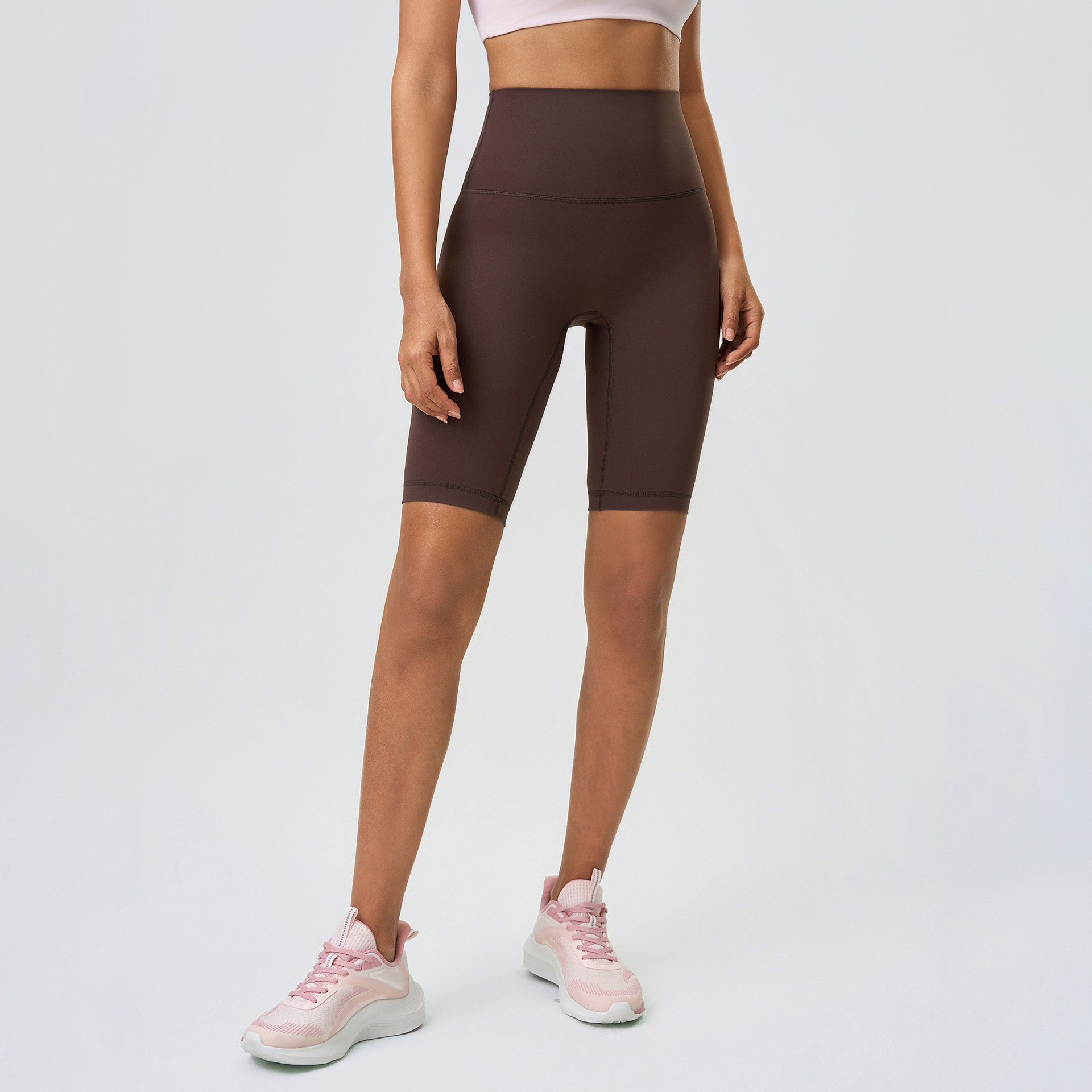 Nude Butt-lifting Fifth Pants Yoga Shorts D25086