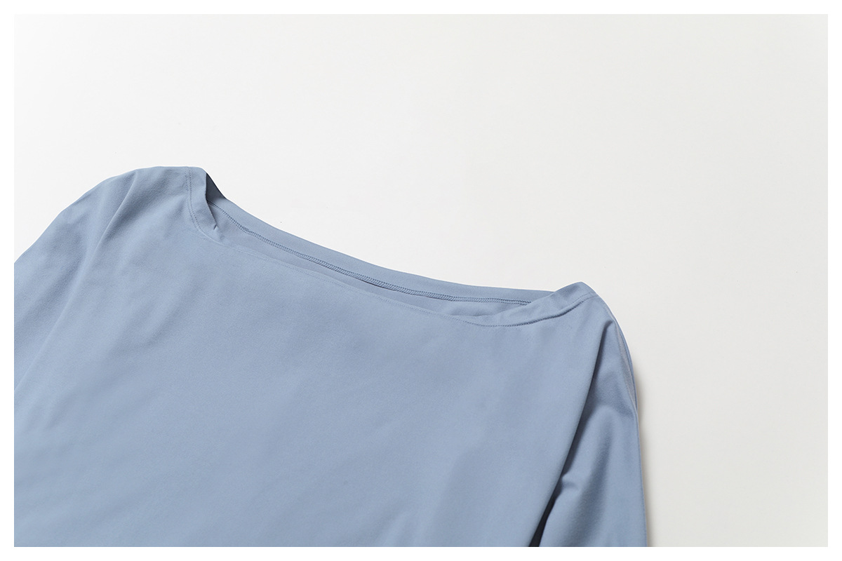 Soft Fabric Off Collar Long Sleeves Loose Top 5034