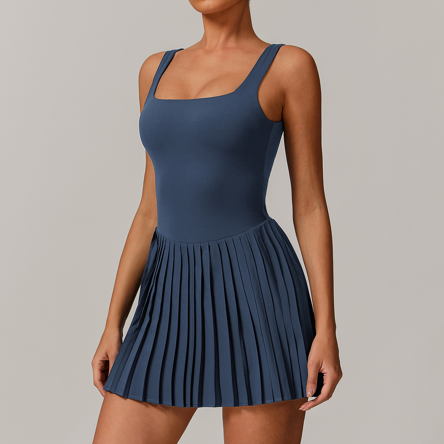 Soft Fabric Pleated Tennis Dress 9141