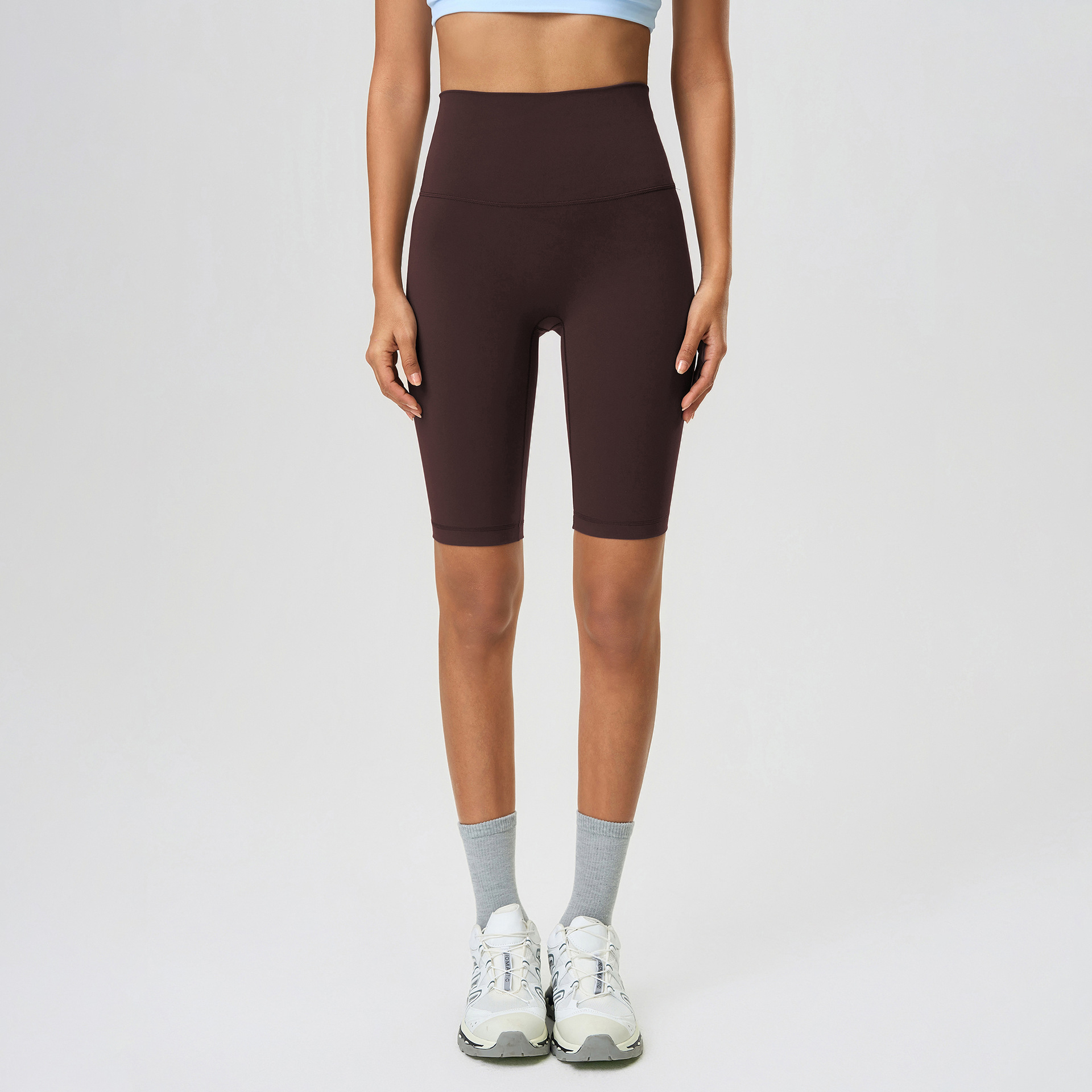 Nude Butt-lifting Fifth Pants Yoga Shorts D25086