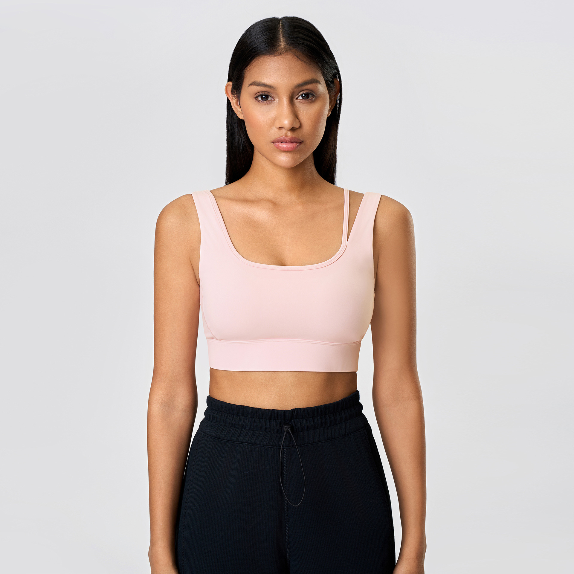 U-neckline Sexy Solid Color Sports Bras D25071