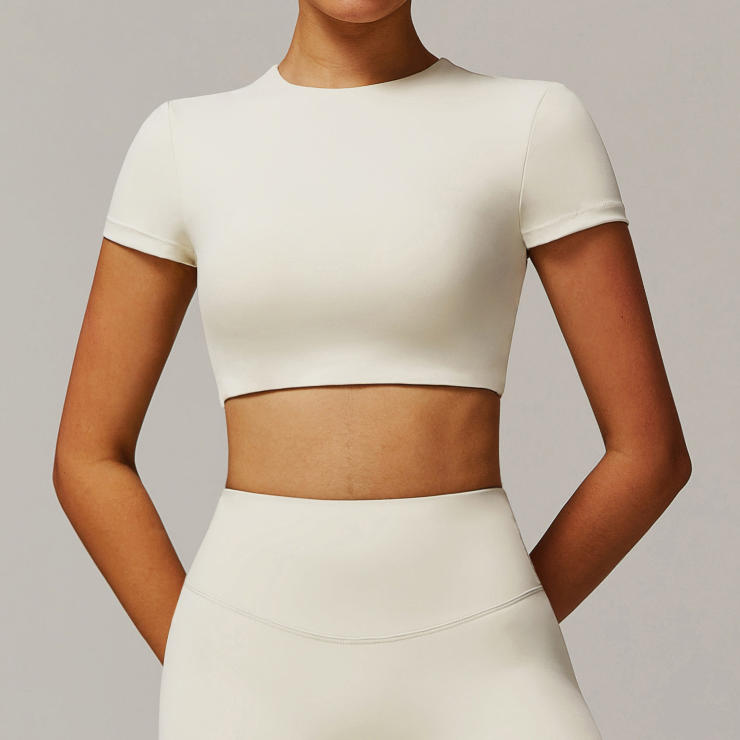Soft Fabric Classic Yoga Crop Yoga Top 9172