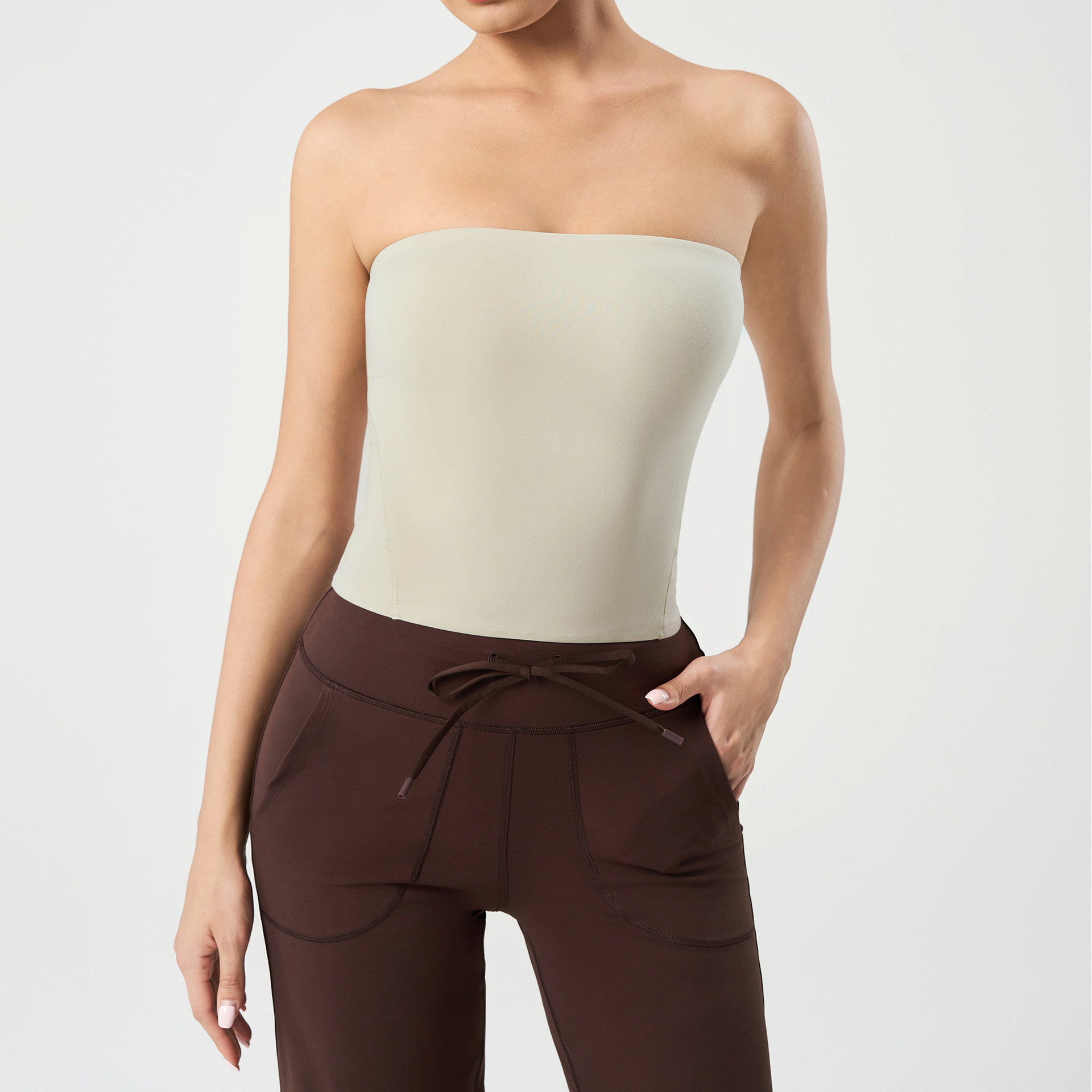 U-neckline Sexy Solid Color Sports Bras DAW176