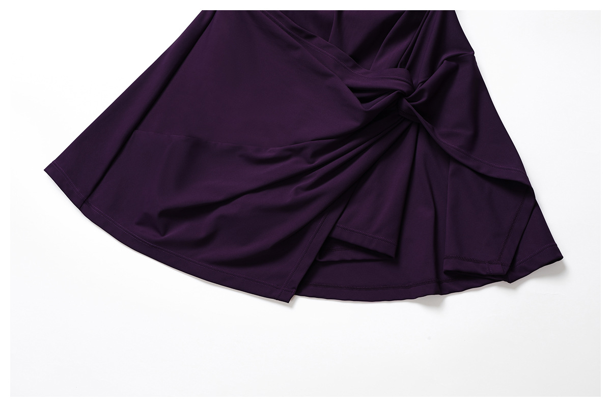 Soft Fabric Mock Two Pieces Pleated Tennis Dress 8998