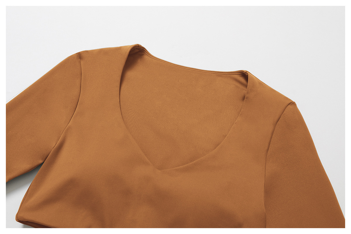 Soft Fabric Classic Long Sleeves Yoga Crop Yoga Top 9172