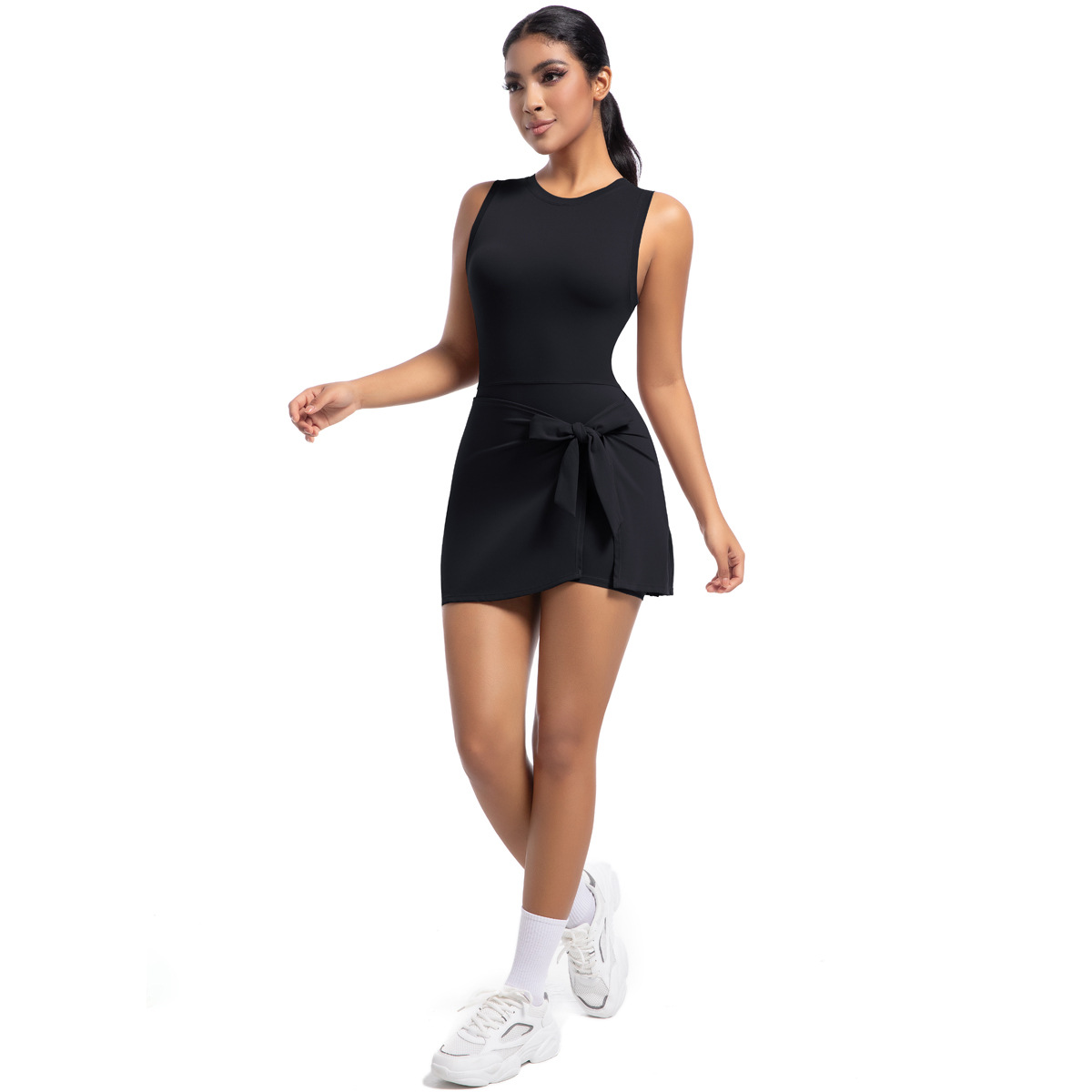 Backless Naked-feeling Yoga Romper Tennis Skirt Fitness Romper  6672