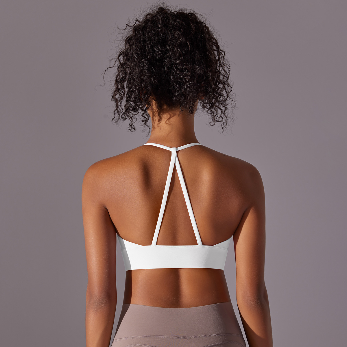 Naked-feeling Spaghetti-strap Yoga Bra 7015