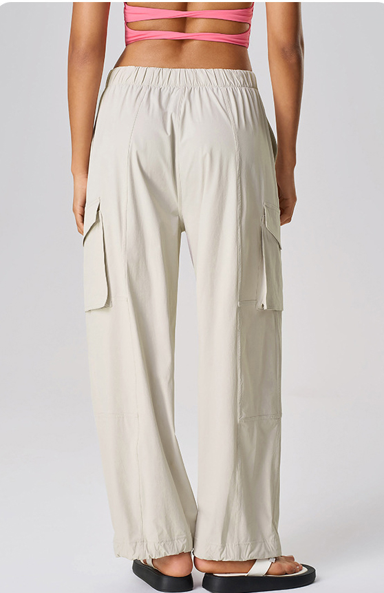 Loose-fitting Drawstring Quick-dry work pants D25076